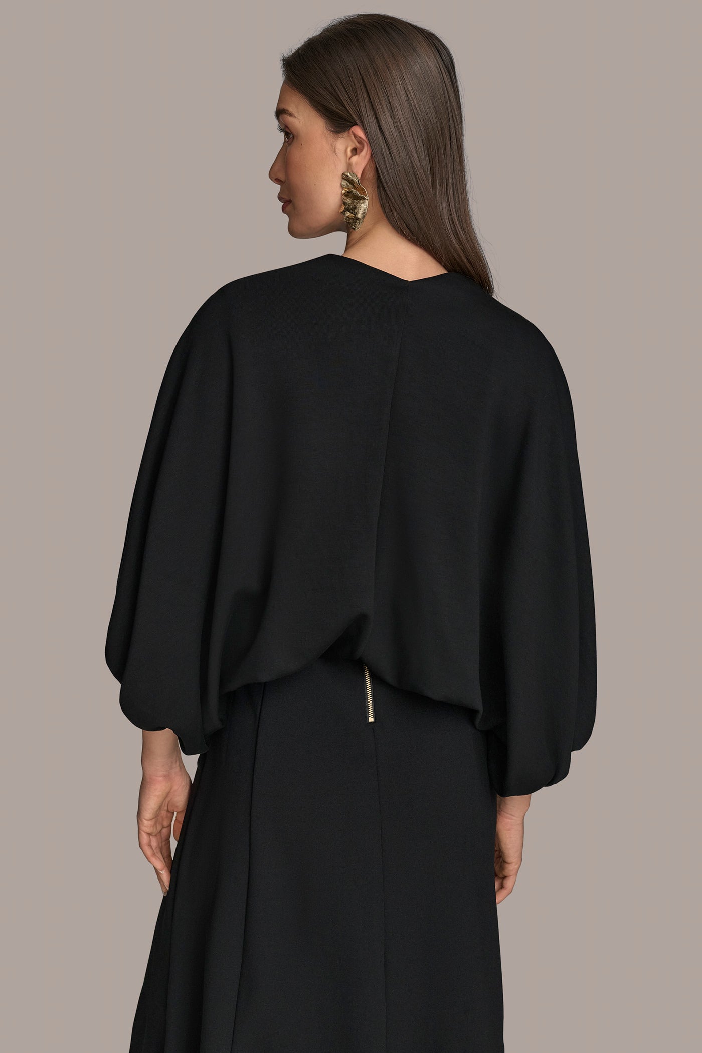 OPEN FRONT PUFF SLEEVE SHRUG | View 2 | All Products