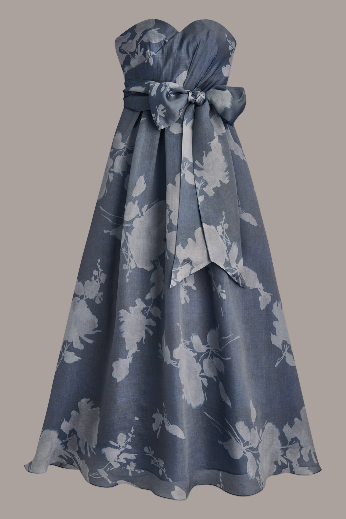 STRAPLESS FLORAL BALL GOWN VIEW 7
