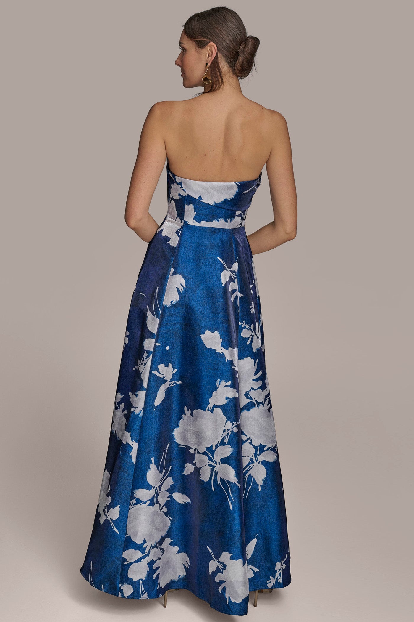 ASYMMETRIC FLORAL MIKADO BALL GOWN | View 2 | Evening & Formal