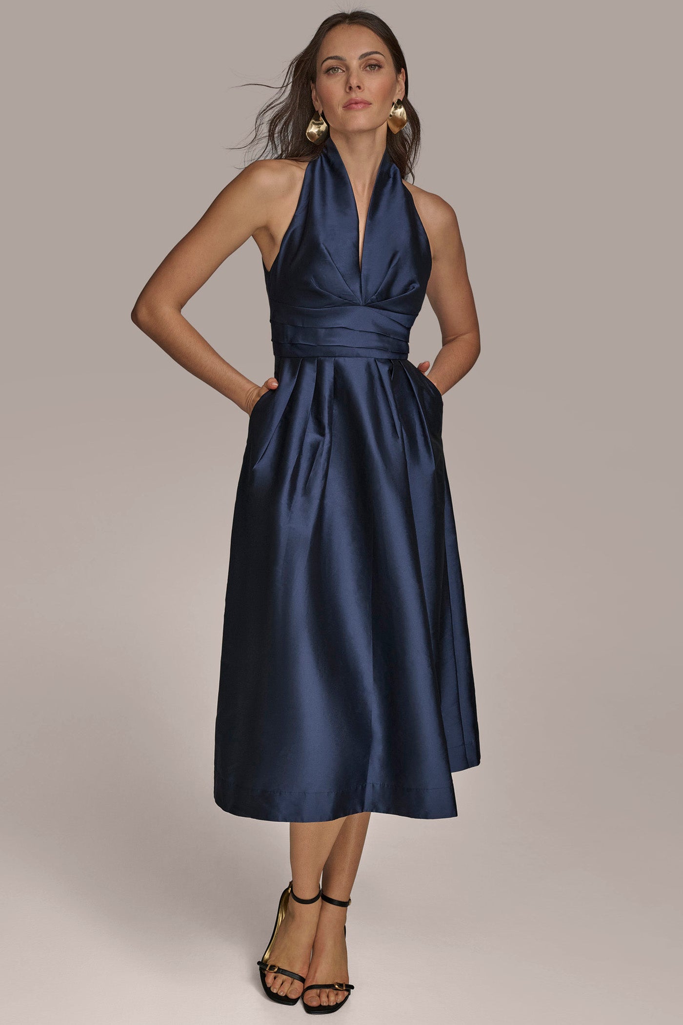 HALTER NECK A LINE COCKTAIL DRESS VIEW 3 | Dresses & Jumpsuits