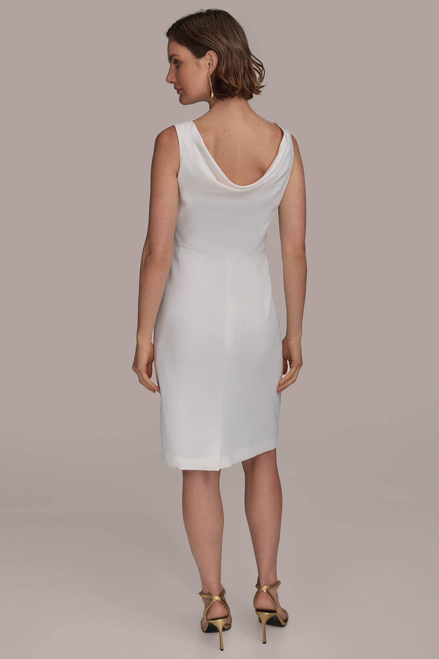 BOAT NECK SHEATH WITH CHAIN BELT | View 2 | Dresses & Jumpsuits