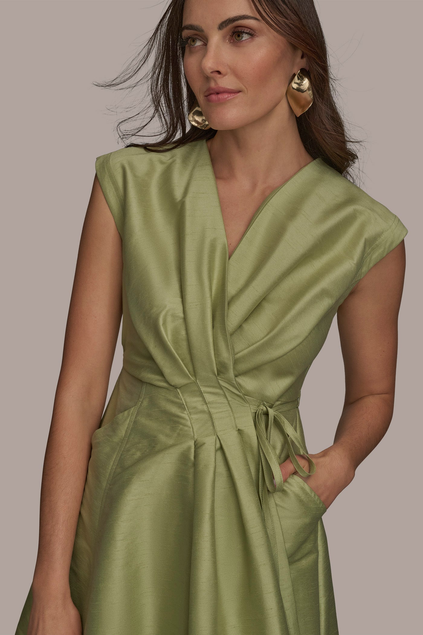 GATHERED WRAP DRESS VIEW 6 | Dresses & Jumpsuits