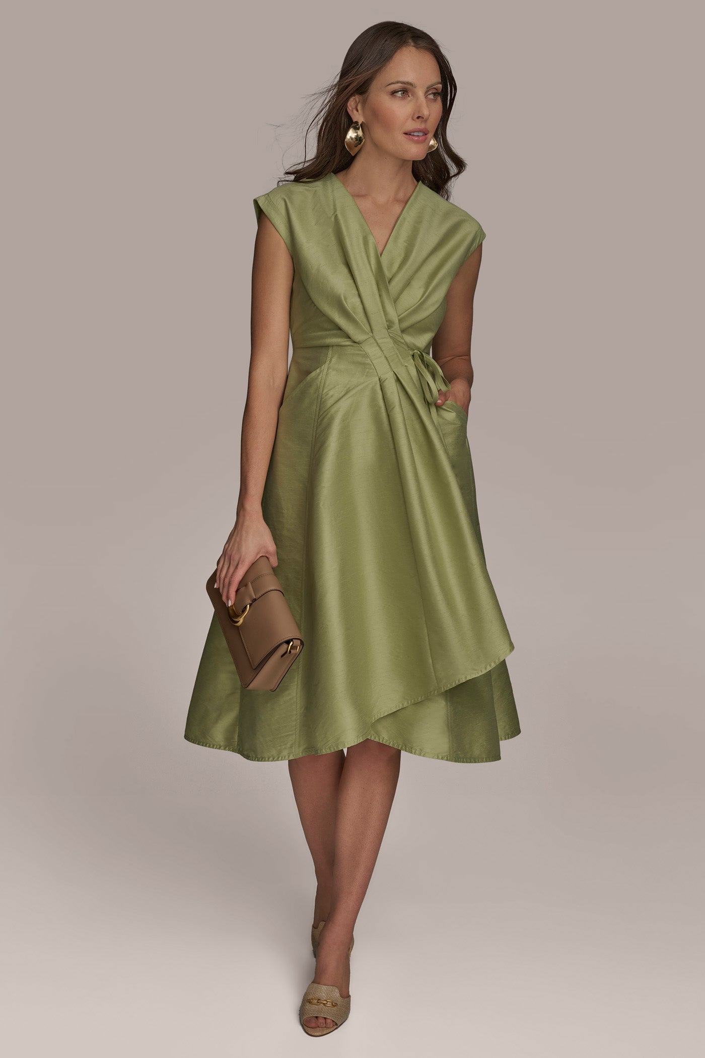 GATHERED WRAP DRESS | View 1 | Dresses & Jumpsuits