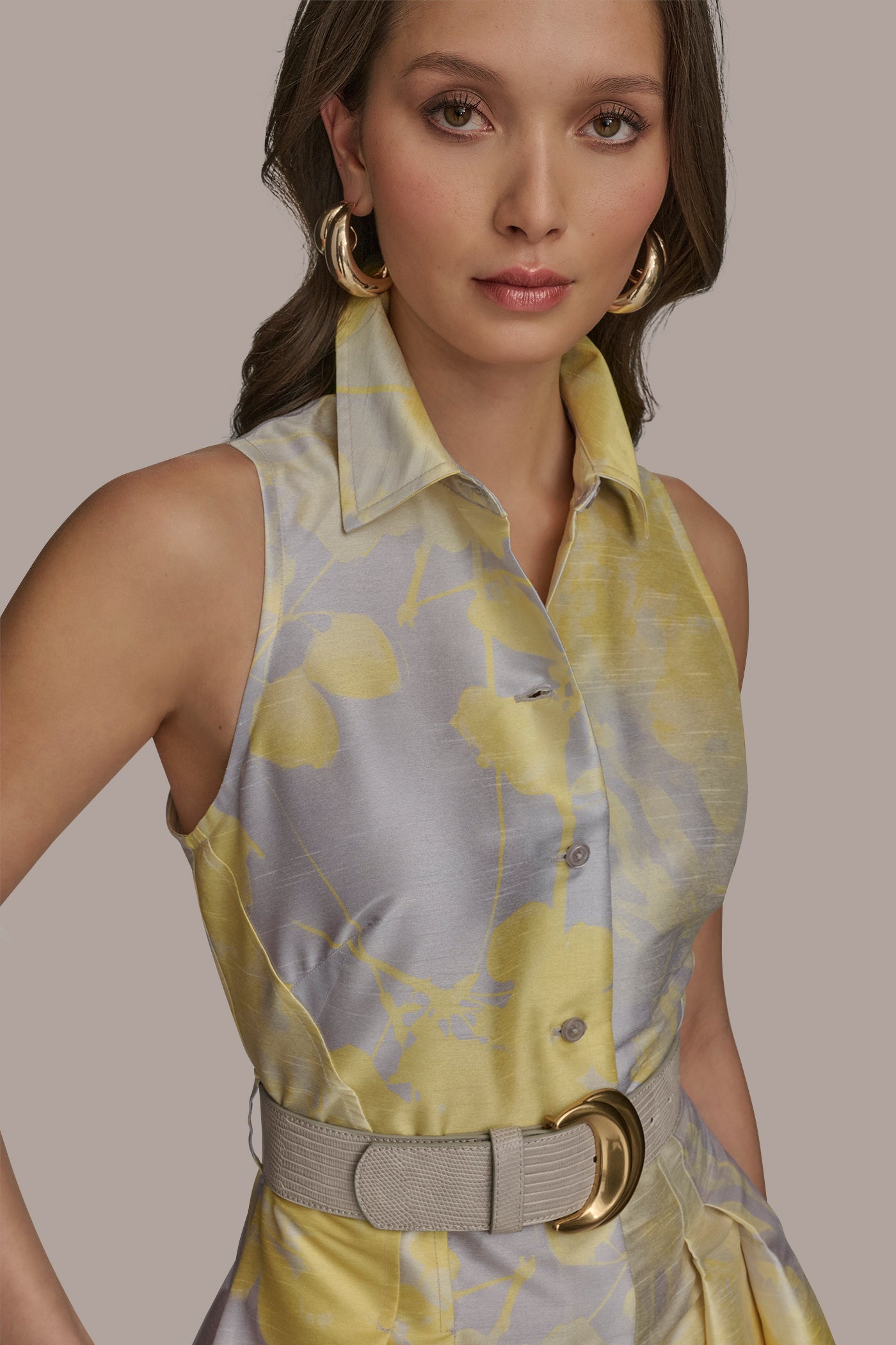BELTED FIT AND FLARE SHIRT DRESS VIEW 6 | Essential Dresses