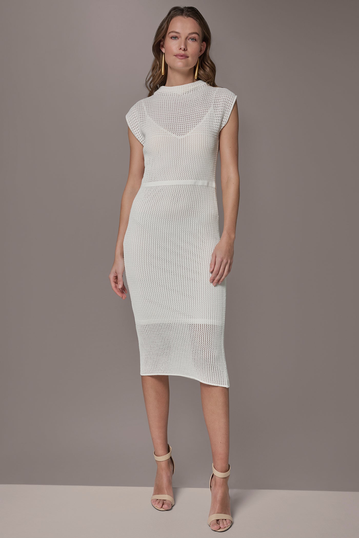 LAYERED MIDI SWEATER DRESS VIEW 7