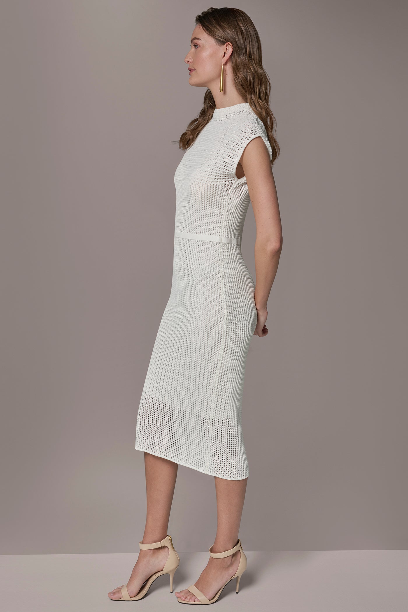 LAYERED MIDI SWEATER DRESS VIEW 3