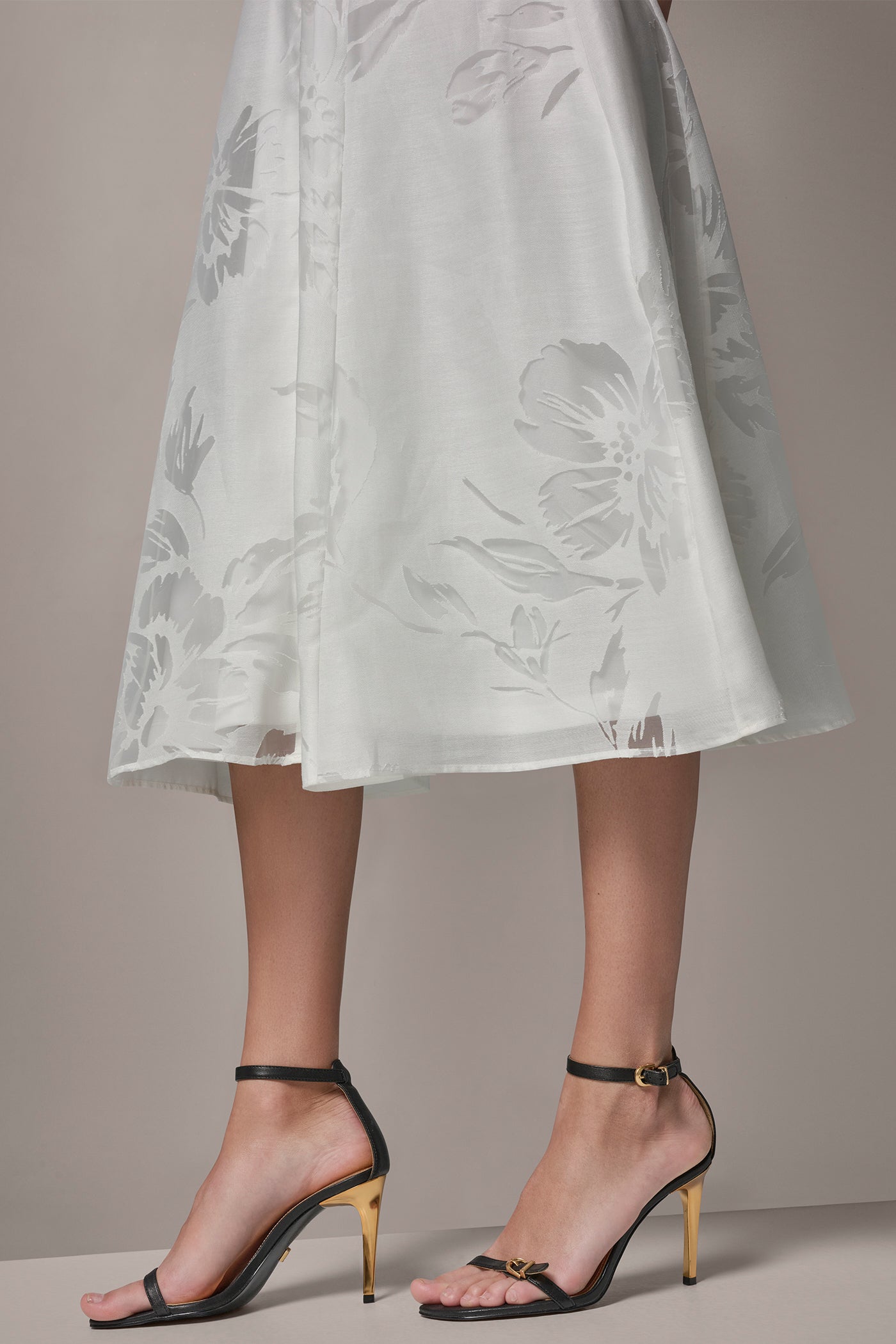 FLORAL-JACQUARD MIDI SHIRT DRESS VIEW 6 | New Arrivals