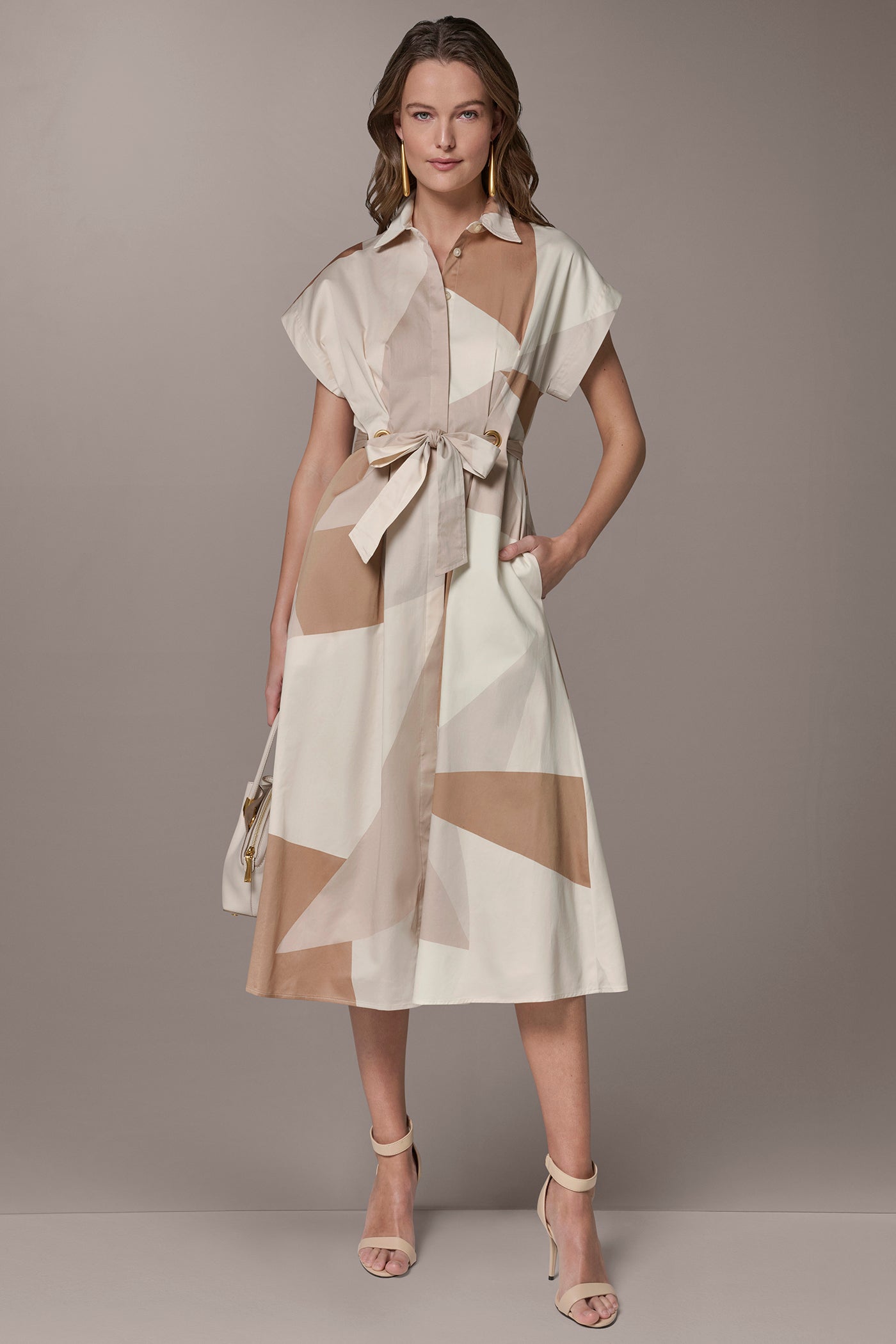 COTTON-SATEEN PRINTED MIDI SHIRT DRESS VIEW 8 | New clothing