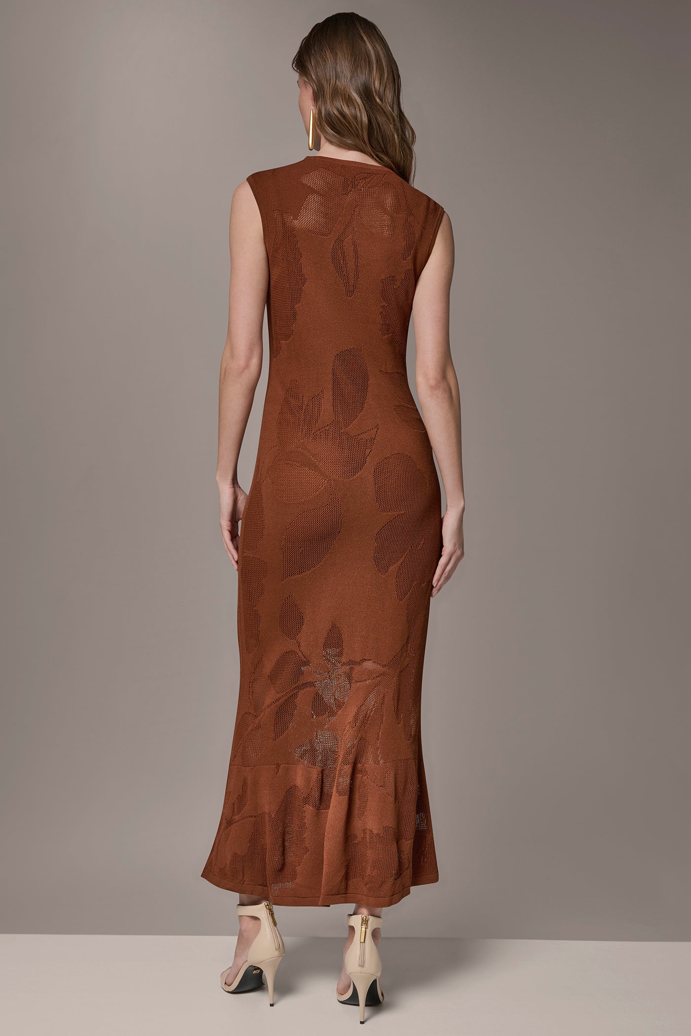 FLORAL-JACQUARD MIDI SWEATER DRESS | View 2 | Joan Edit