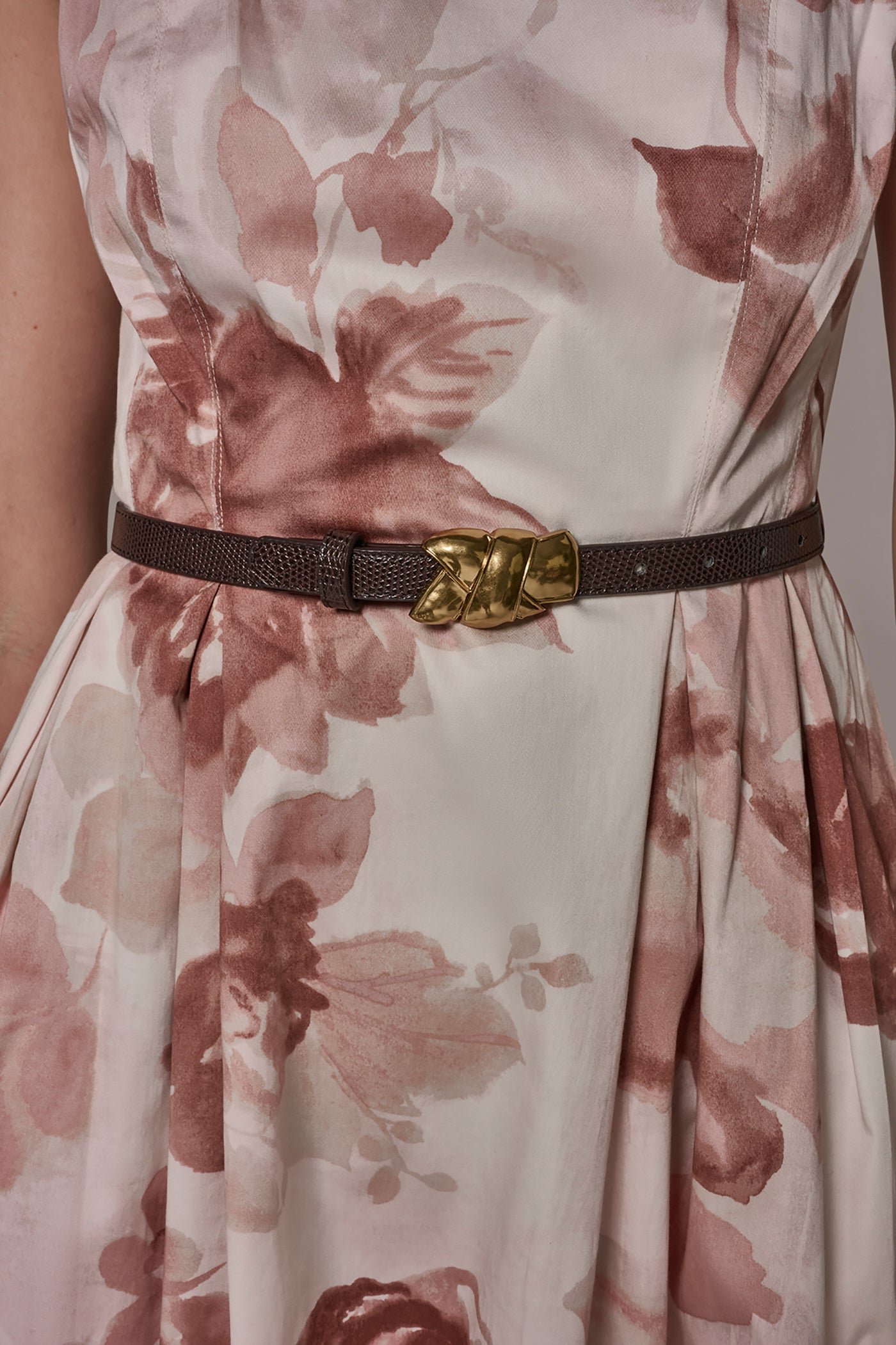 COTTON-SATEEN FLORAL MIDI A-LINE DRESS VIEW 5 | Dresses & Jumpsuits