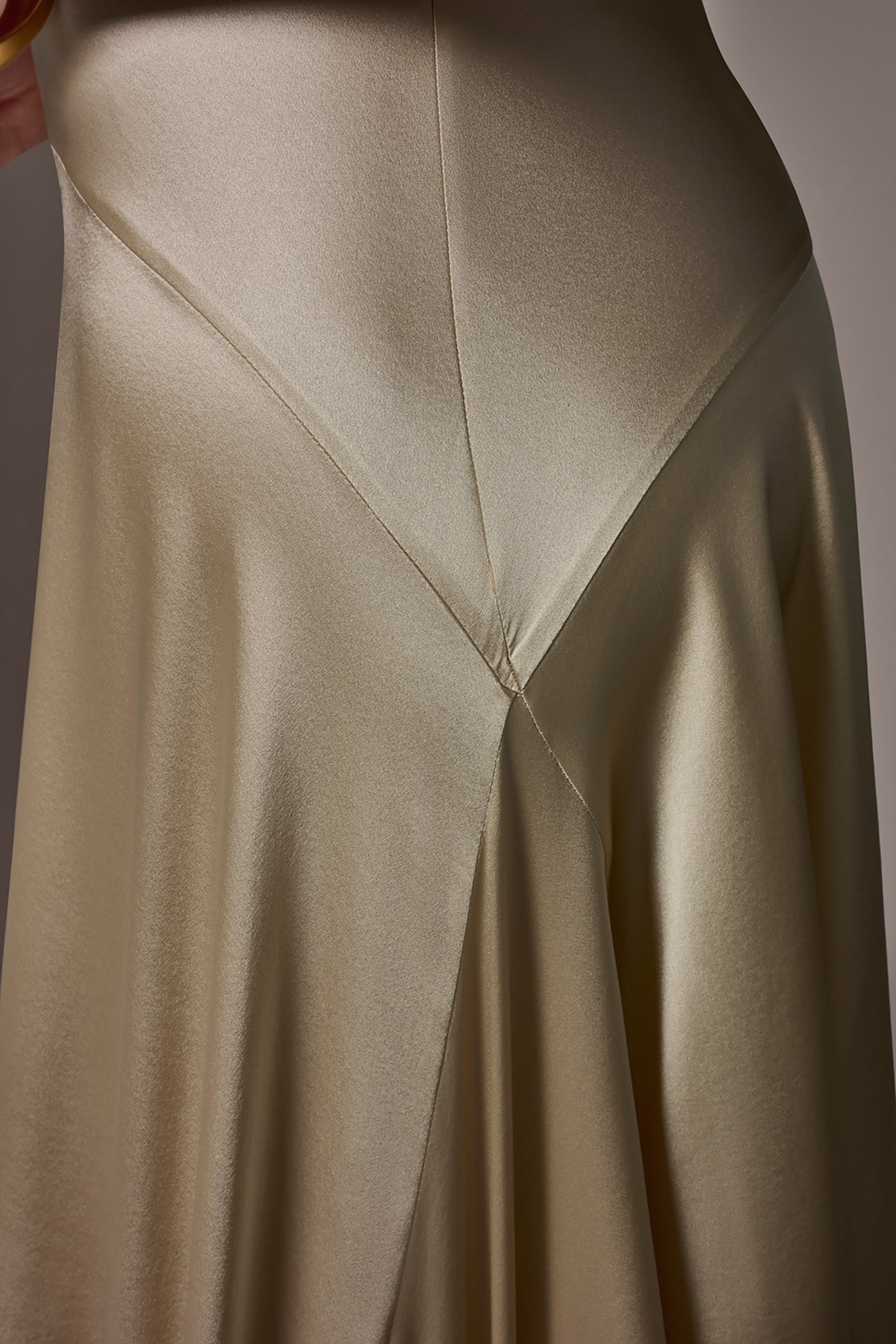 SILK-CHARMEUSE MIDI A-LINE DRESS VIEW 7 | Dresses & Jumpsuits