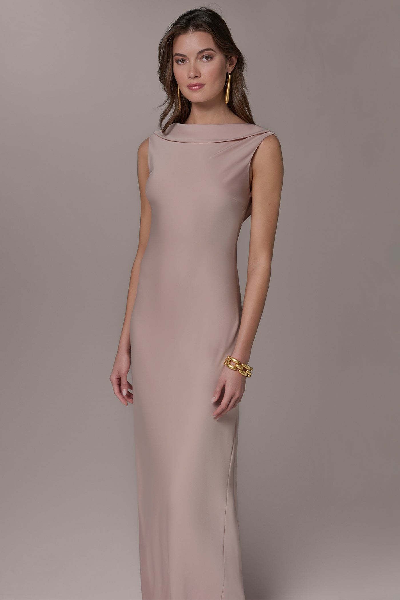 SATIN RUFFLE BACK GOWN VIEW 7 | Dresses & Jumpsuits