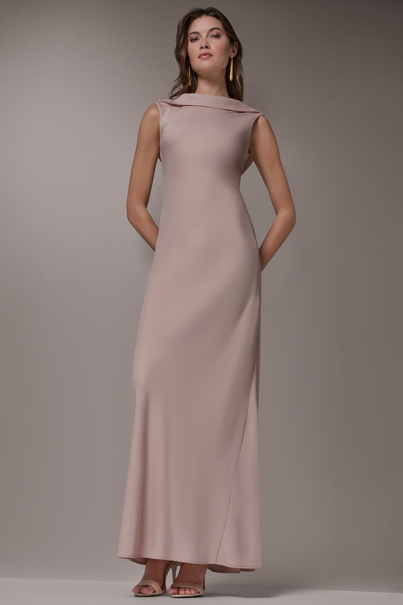 Donna Karan Wm Poly Dress - Snow Petal