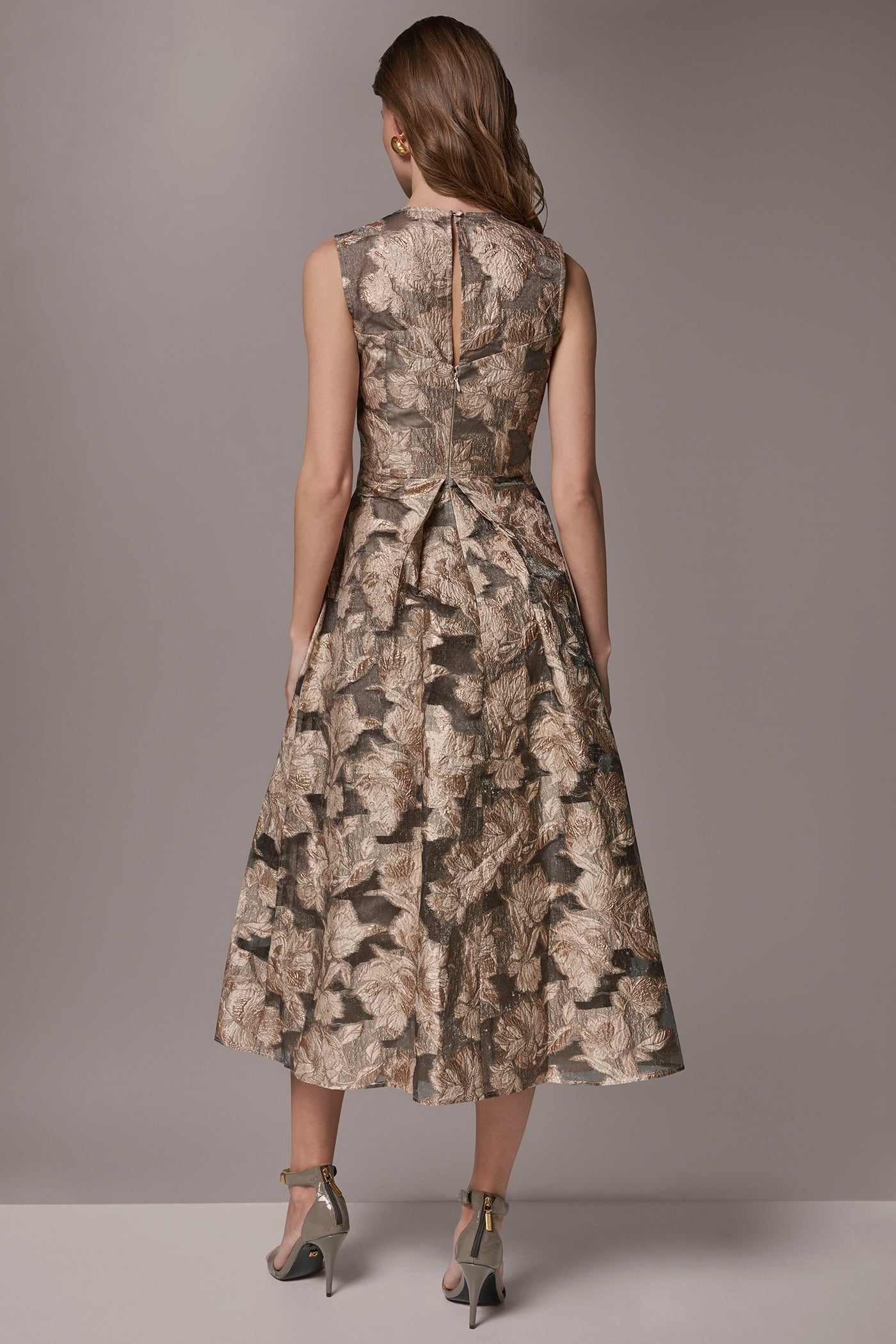 FLORAL-JACQUARD MIDI GOWN | View 2 | New Arrivals