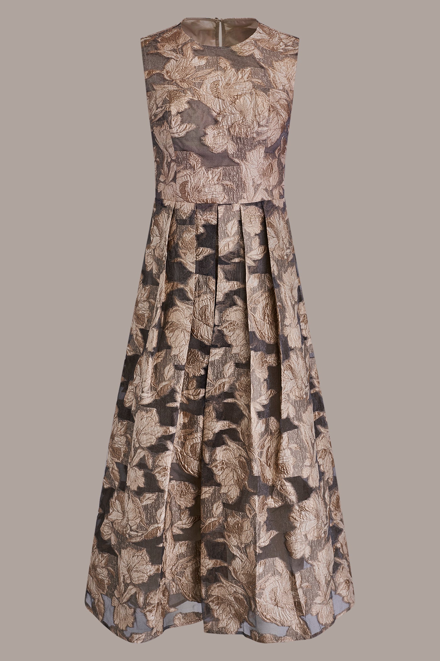 FLORAL-JACQUARD MIDI GOWN VIEW 8 | Formal & Black Tie