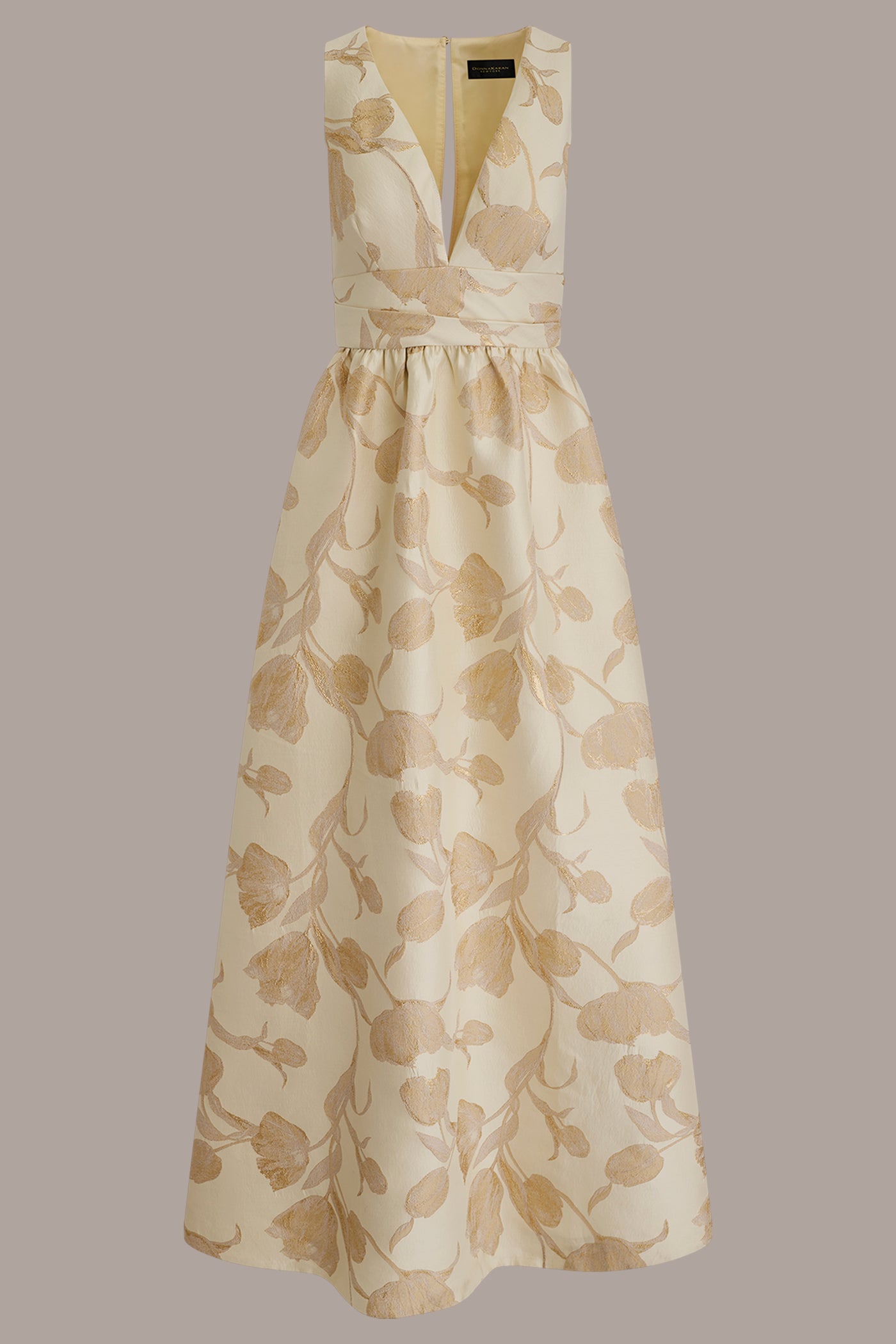 FLORAL-JACQUARD A-LINE BALL GOWN VIEW 8 | Event Dresses