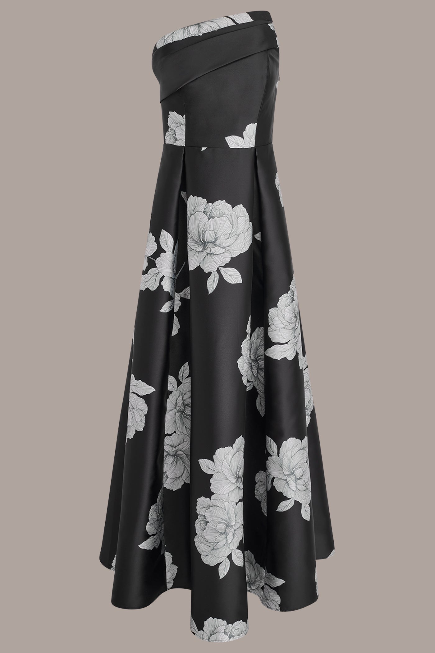 MIKADO FLORAL STRAPLESS BALL GOWN VIEW 7 | New Arrivals