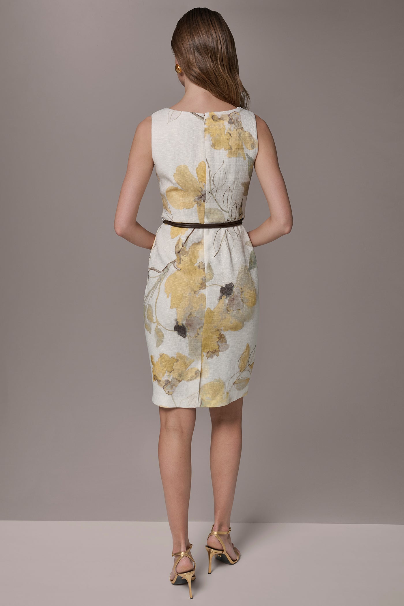 TWEED FLORAL SLEEVELESS SHEATH DRESS | View 2 | New Arrivals