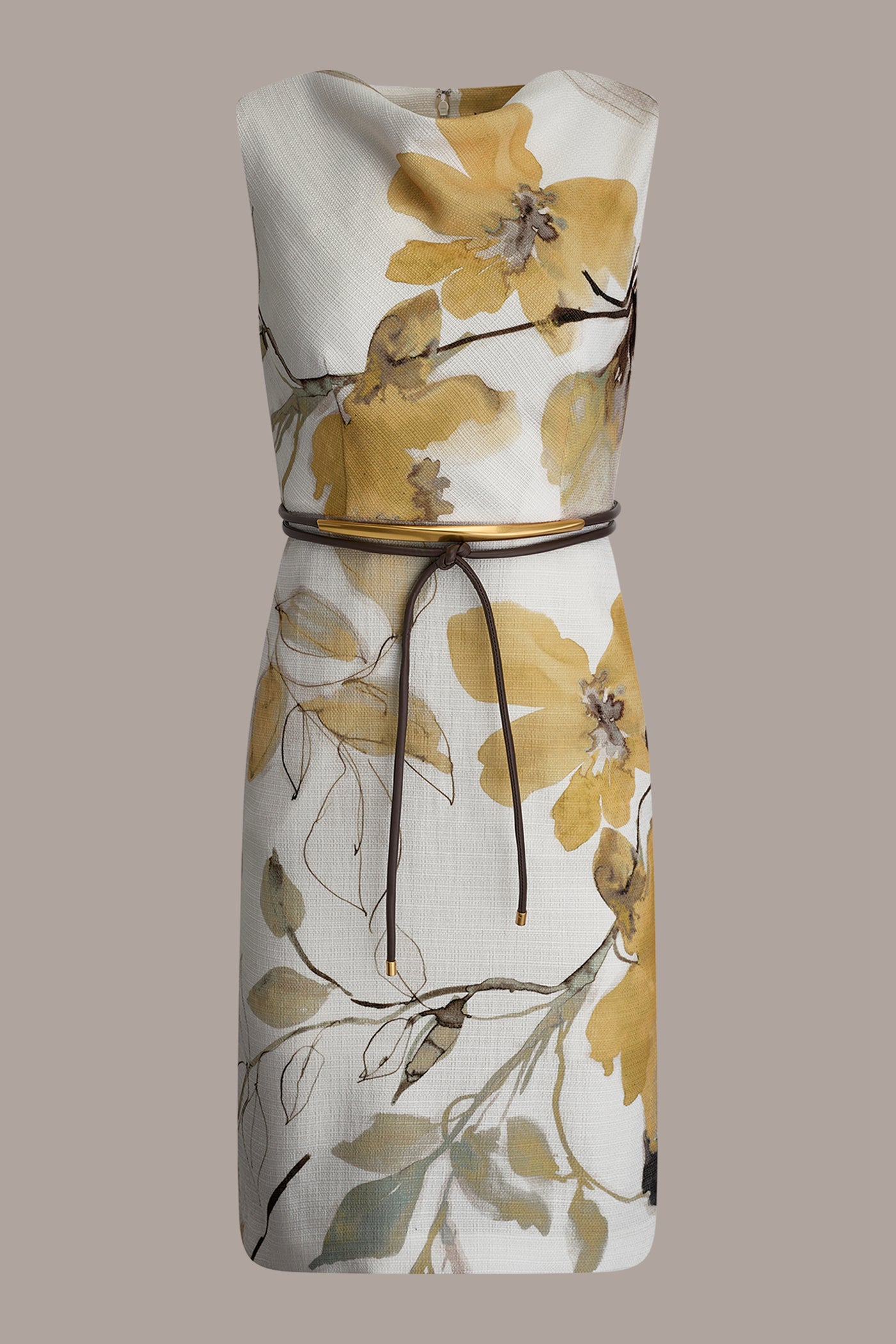 TWEED FLORAL SLEEVELESS SHEATH DRESS VIEW 8