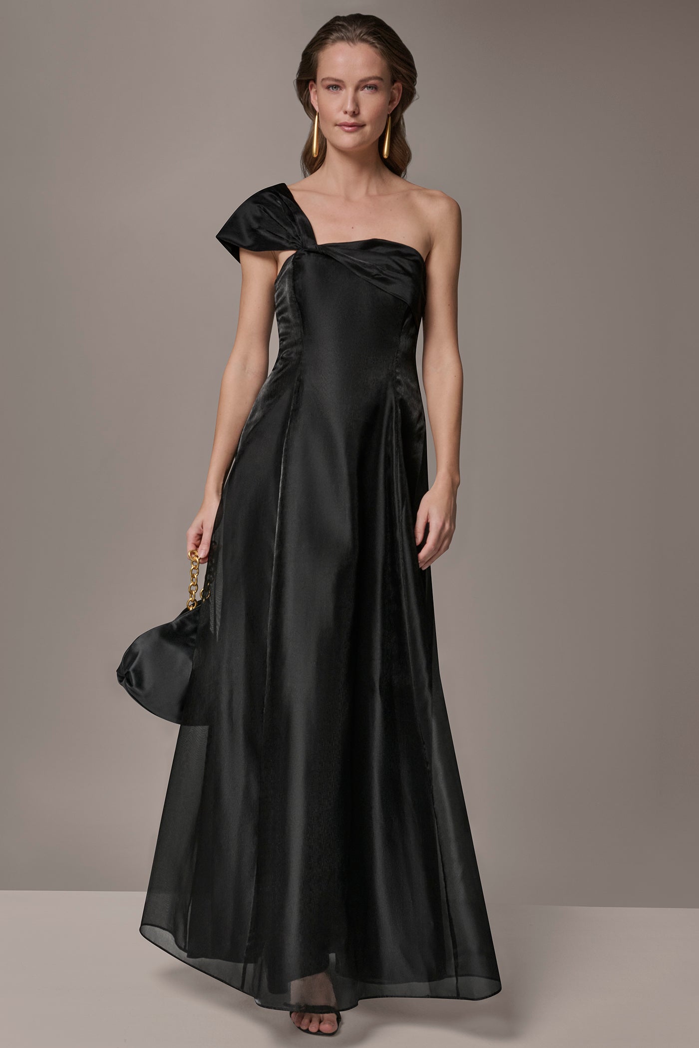 ORGANZA TWIST ONE-SHOULDER BALL GOWN VIEW 9