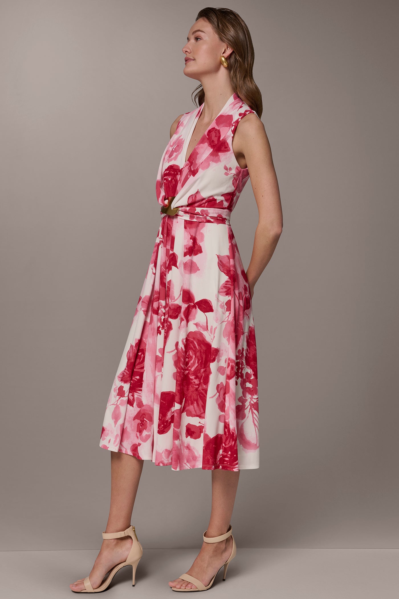 FLORAL MIDI A-LINE DRESS VIEW 3 | All Products