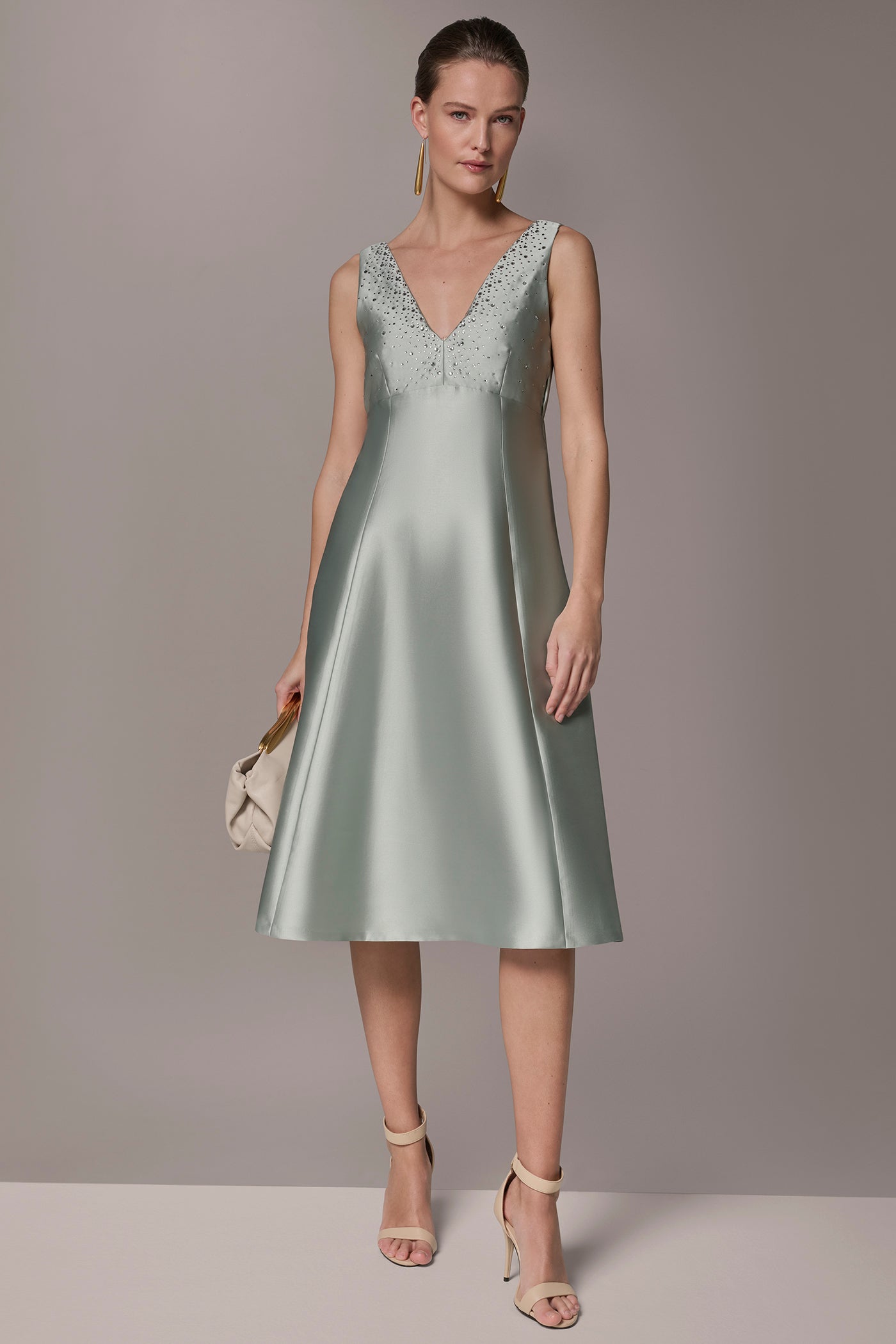 MIKADO CRYSTAL MIDI GOWN VIEW 7 | Dresses & Jumpsuits