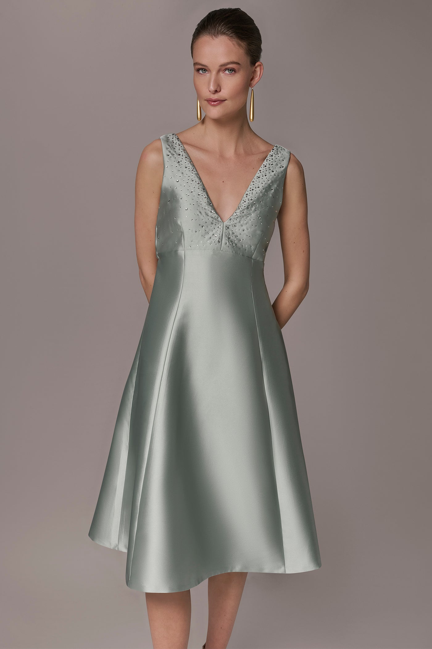 MIKADO CRYSTAL MIDI GOWN VIEW 6 | Dresses & Jumpsuits