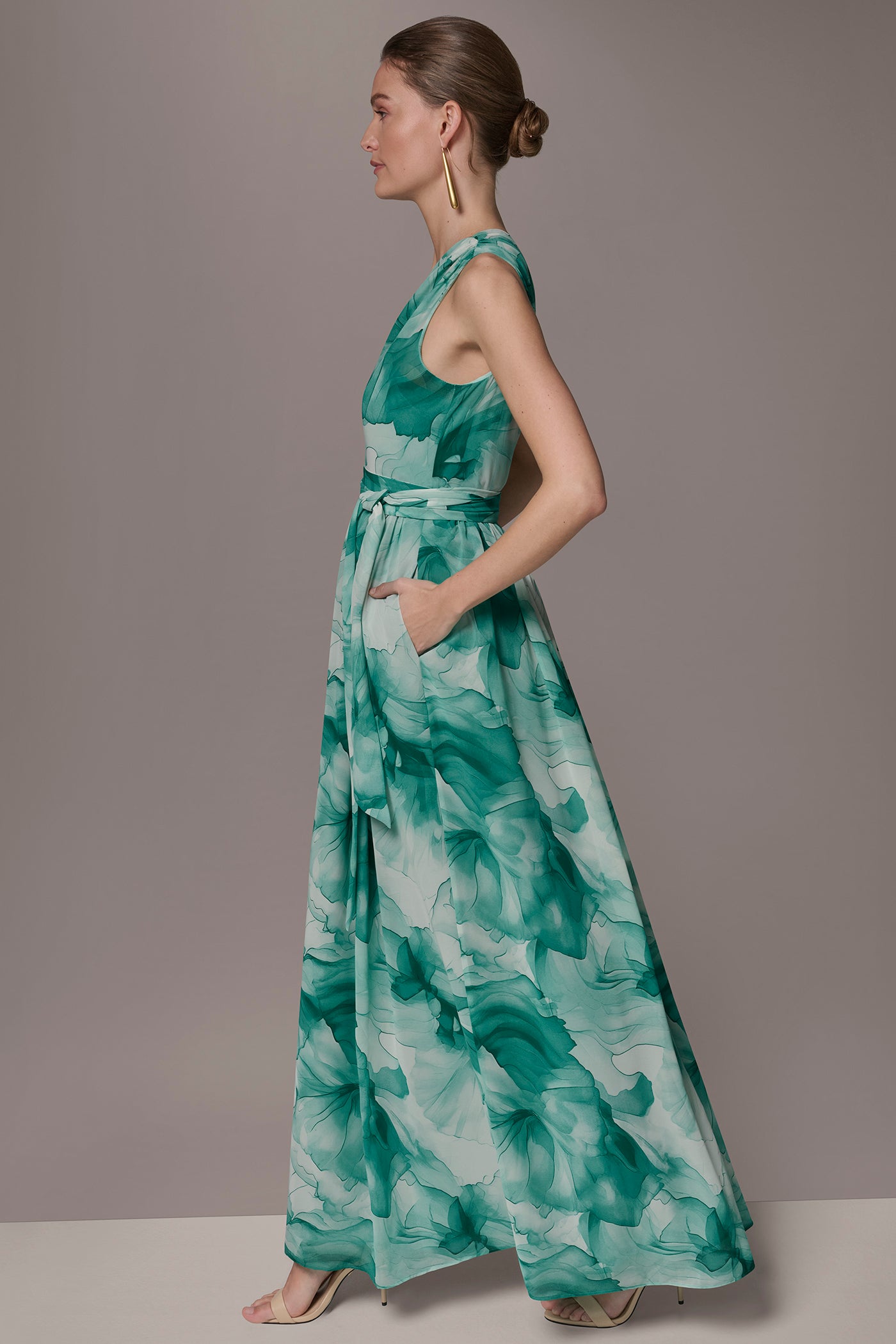 ONE SHOULDER SELF TIE BALL GOWN VIEW 3 | New clothing