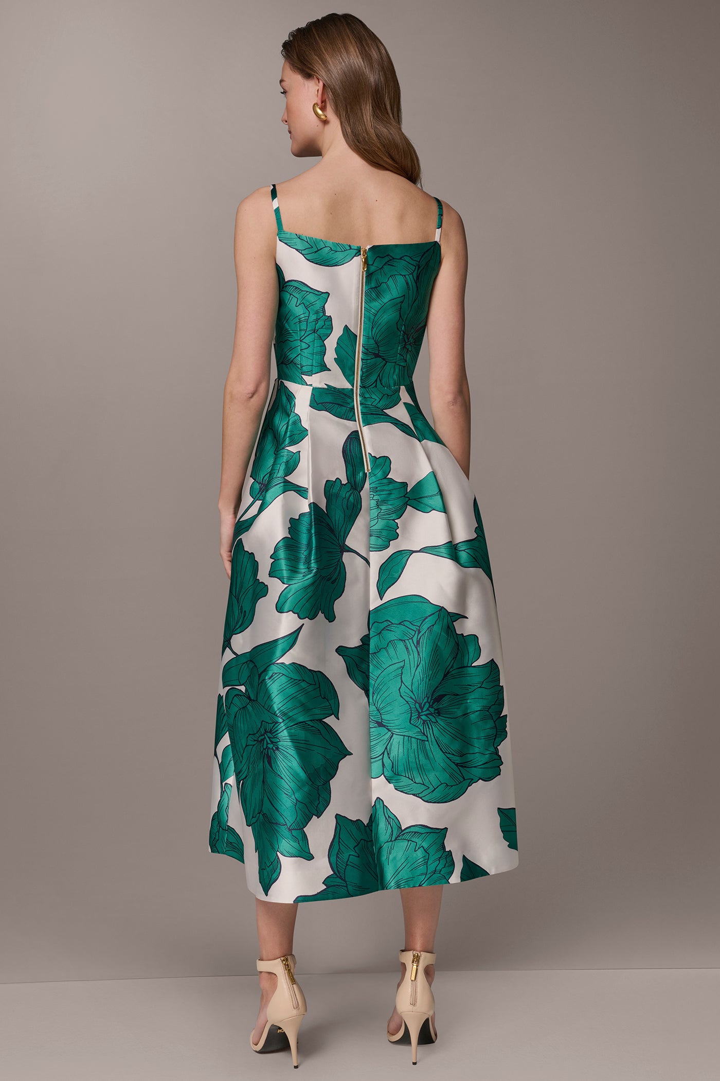 BOAT NECK FLORAL FIT AND FLARE MIDI COCKTAIL | View 2 | New clothing