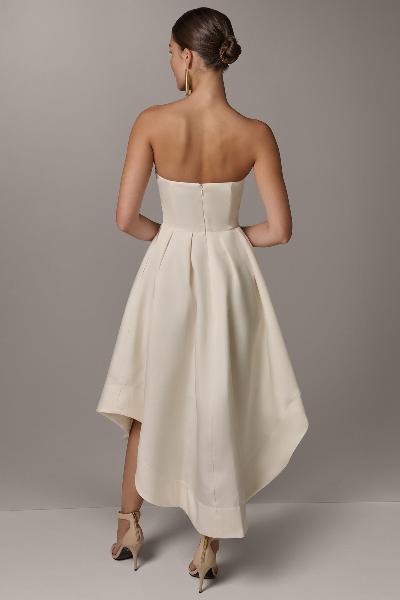 MIKADO STRAPLESS MIDI GOWN | View 2 | Cocktail & Party