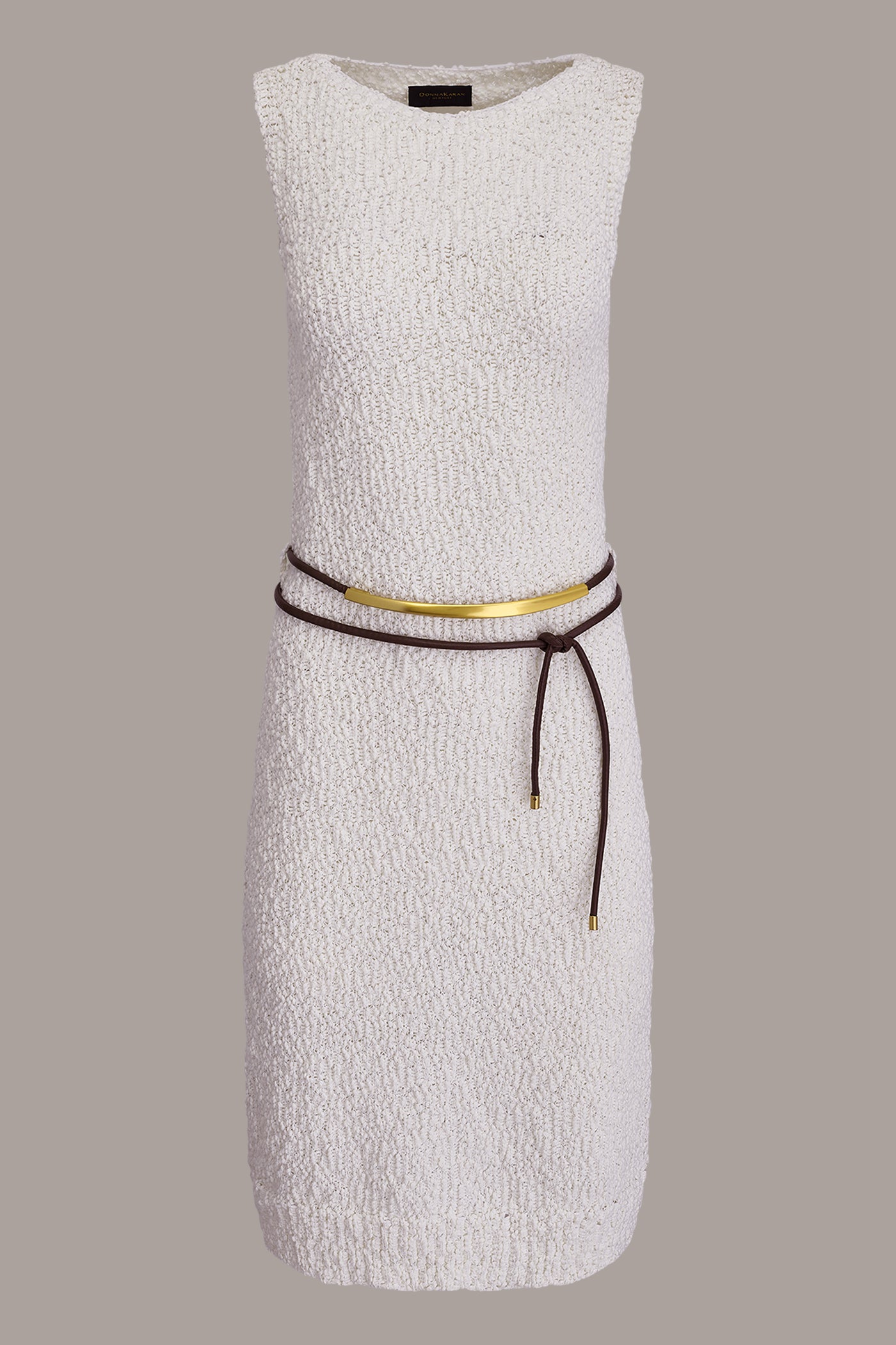 Donna Karan Women's Crewneck Sweater Dress - Cream