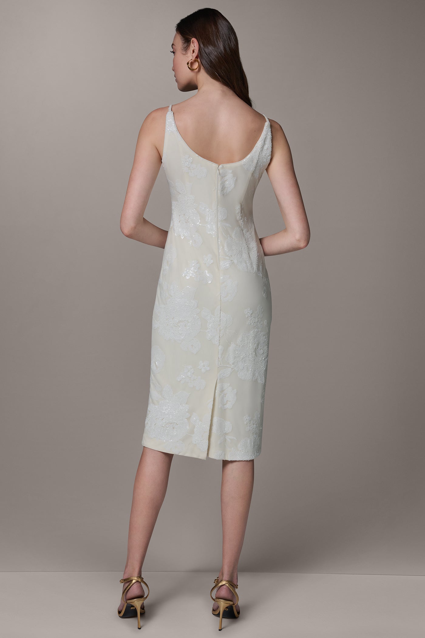 FLORAL SEQUIN MIDI SHEATH DRESS | View 2 | New clothing