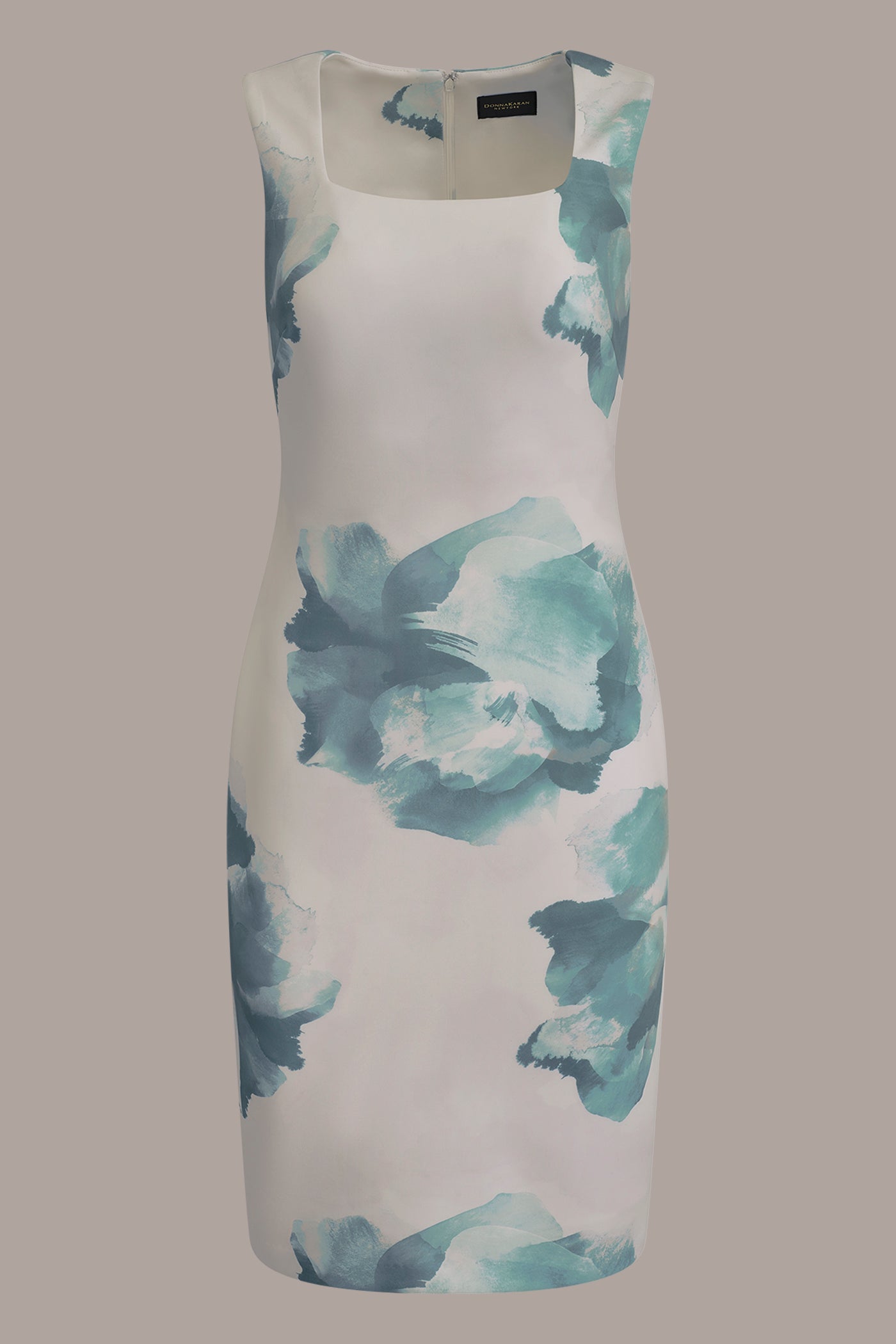 SQUARE-NECK FLORAL PRINT SHEATH VIEW 8 | New clothing
