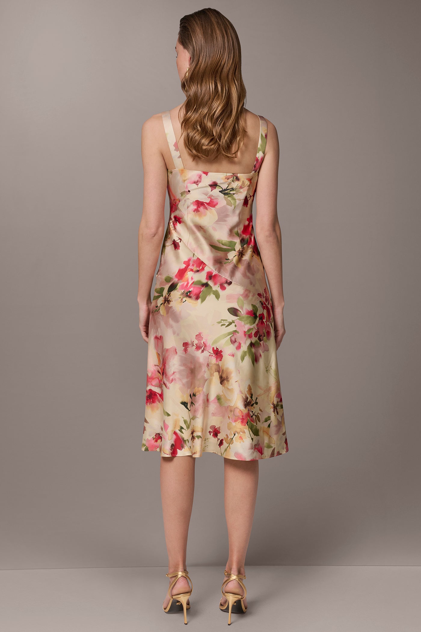 CHARMEUSE FLORAL MIDI SLIP DRESS | View 2 | All Products