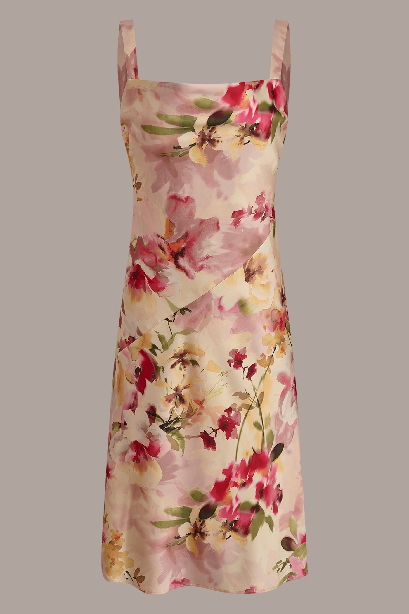 CHARMEUSE FLORAL MIDI SLIP DRESS VIEW 8 | All Products