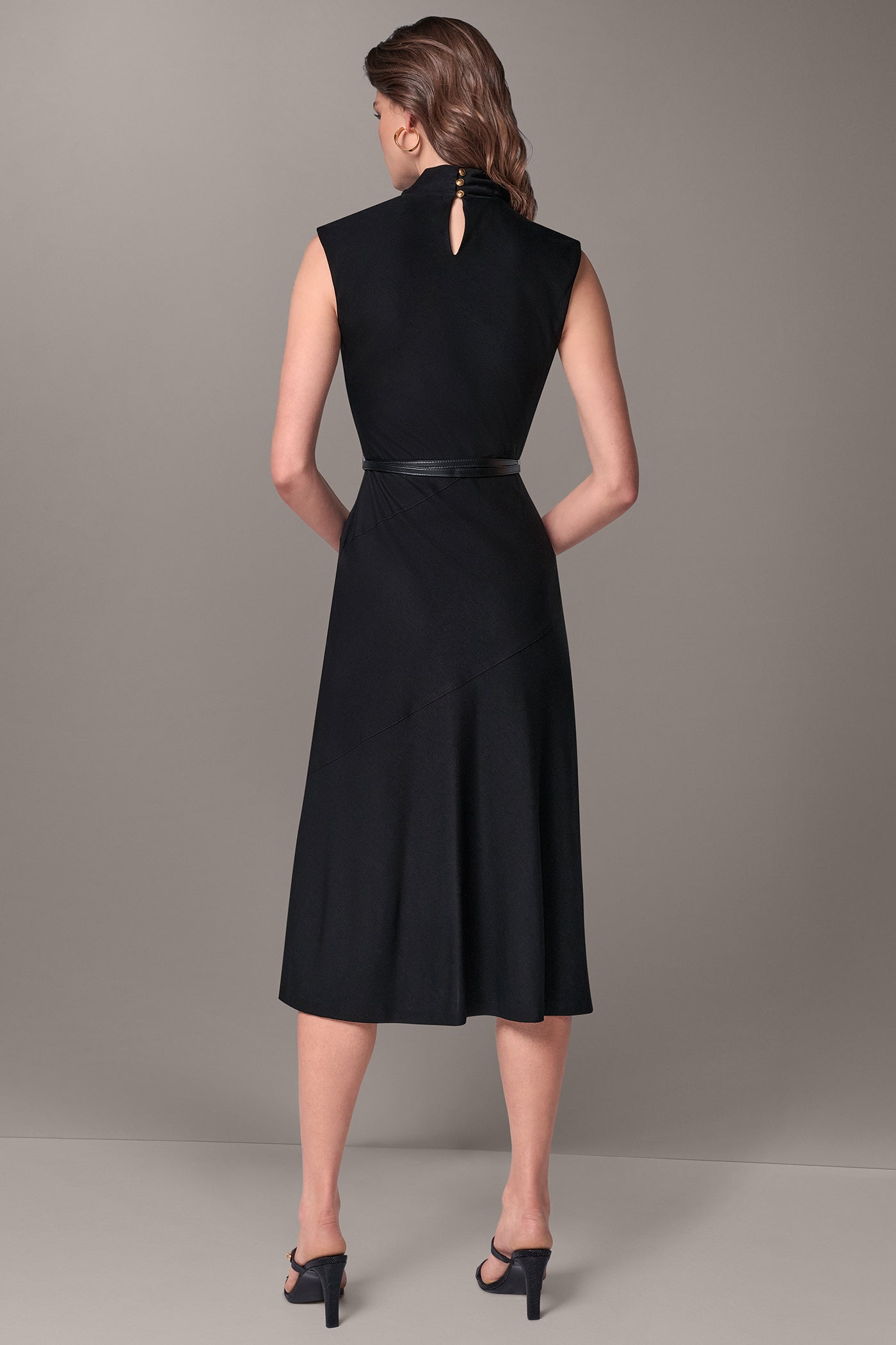HIGH MOCK NECK MIDI DRESS VIEW 3 | Private offer