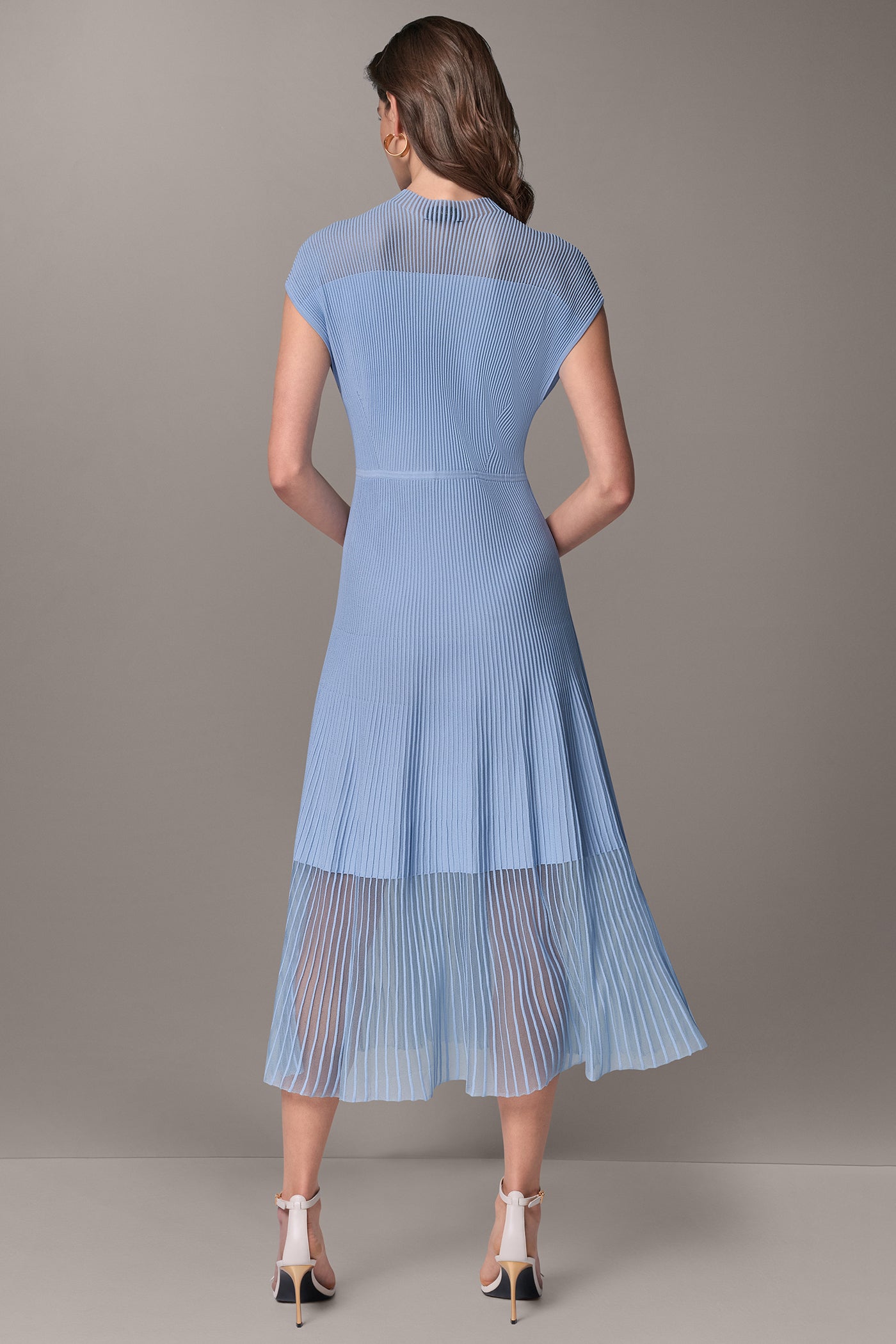 ILLUSION NECK MIDI DRESS VIEW 2