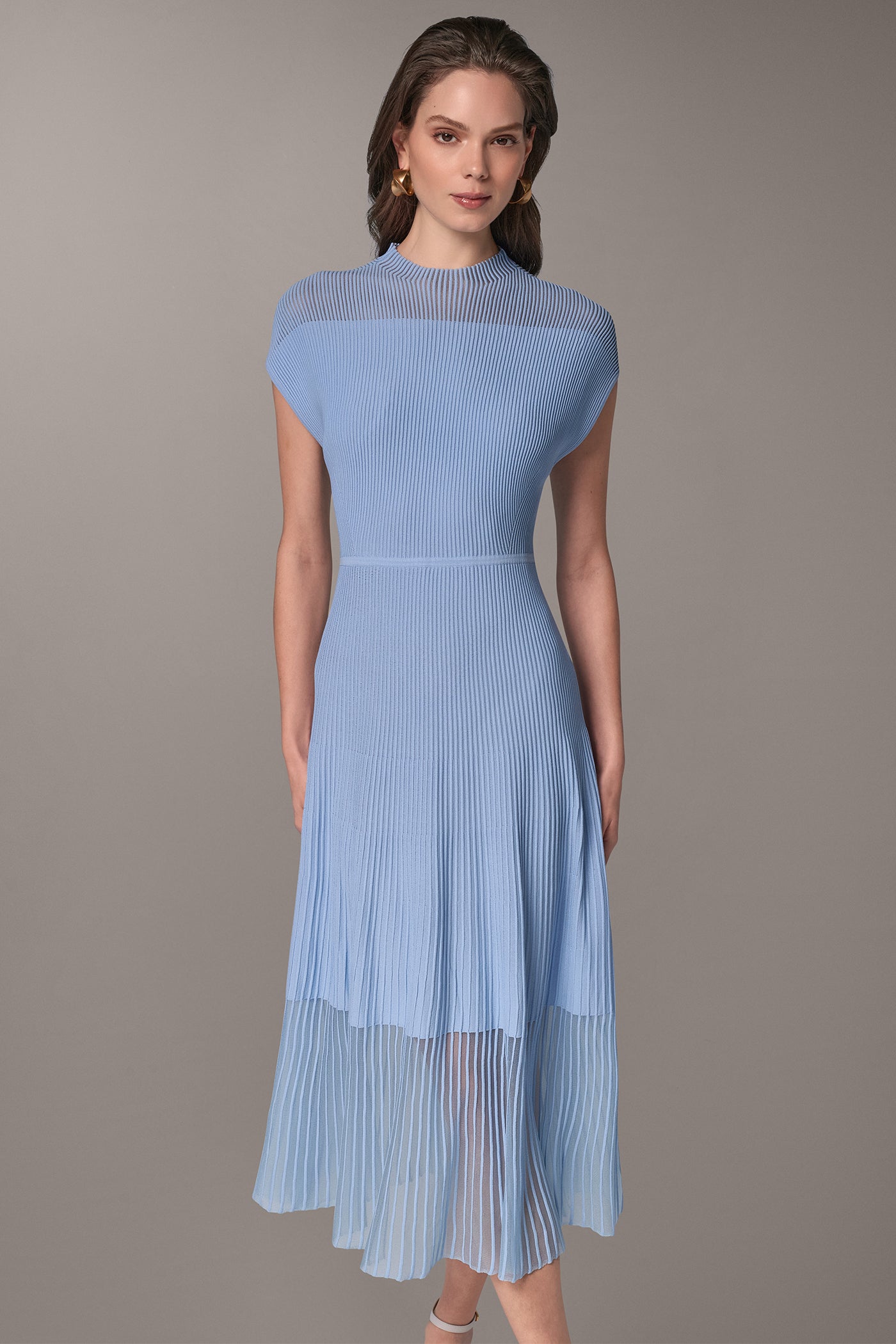ILLUSION NECK MIDI DRESS VIEW 6