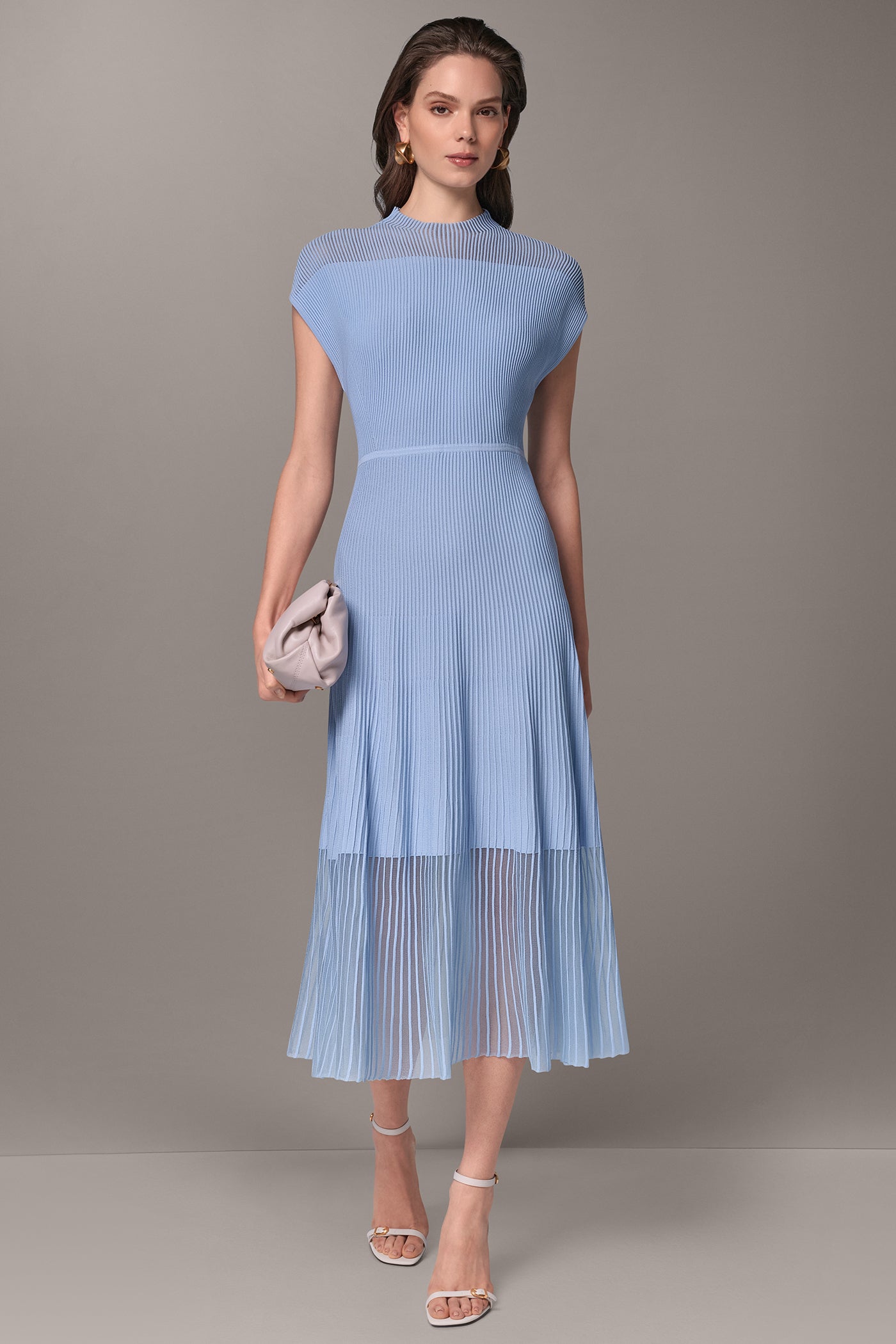 ILLUSION NECK MIDI DRESS VIEW 1