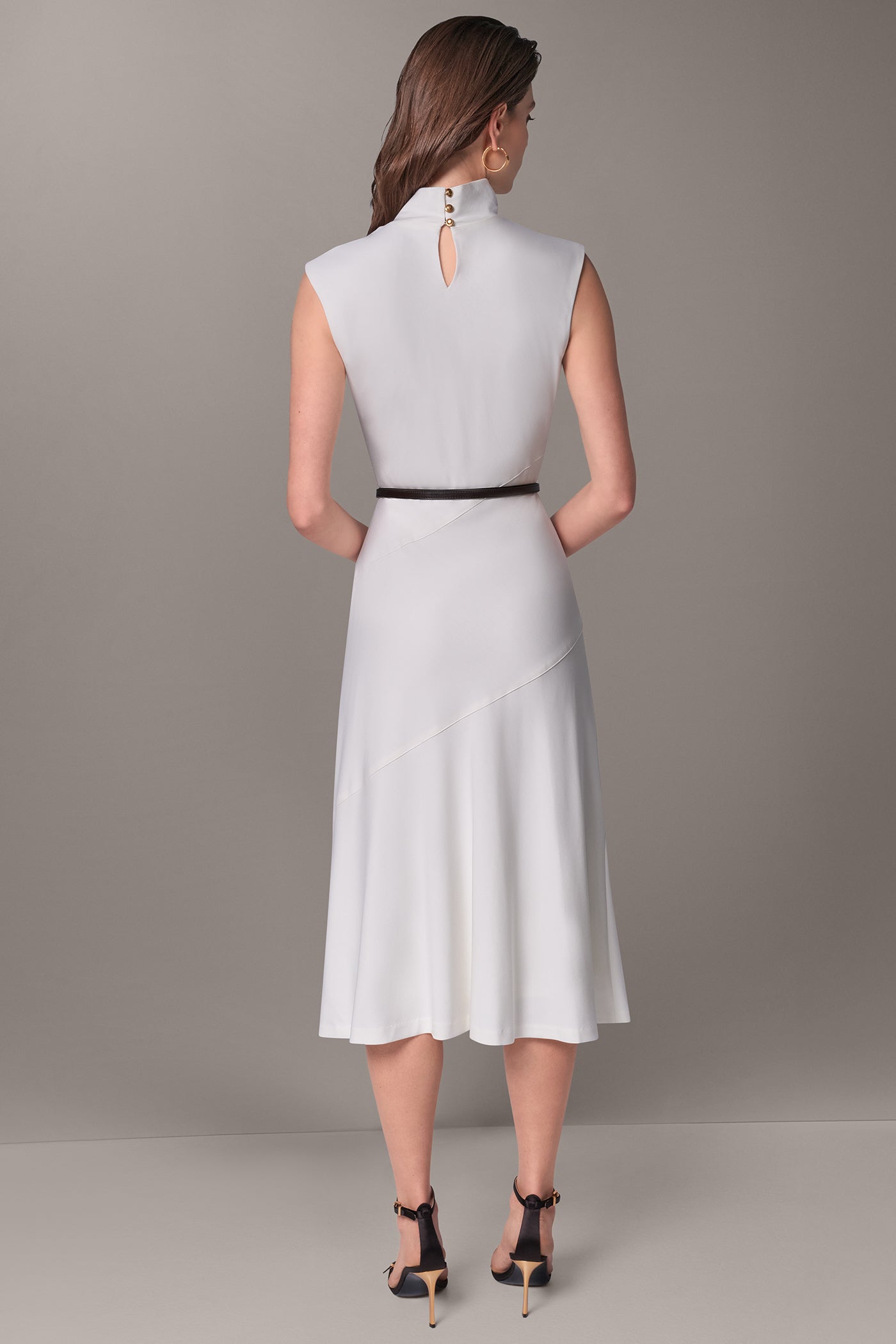HIGH MOCK NECK MIDI DRESS VIEW 3
