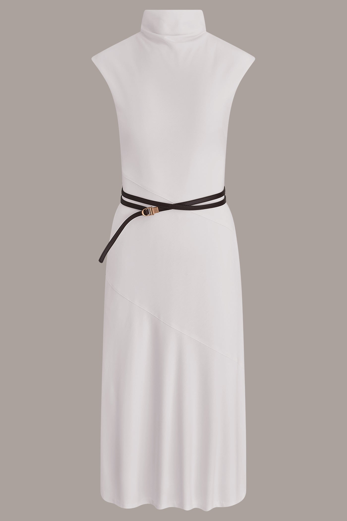 HIGH MOCK NECK MIDI DRESS VIEW 9