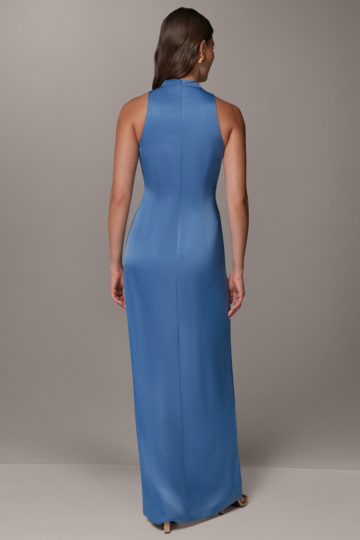 SATIN TWIST FRONT GOWN VIEW 3 | Dresses & Jumpsuits