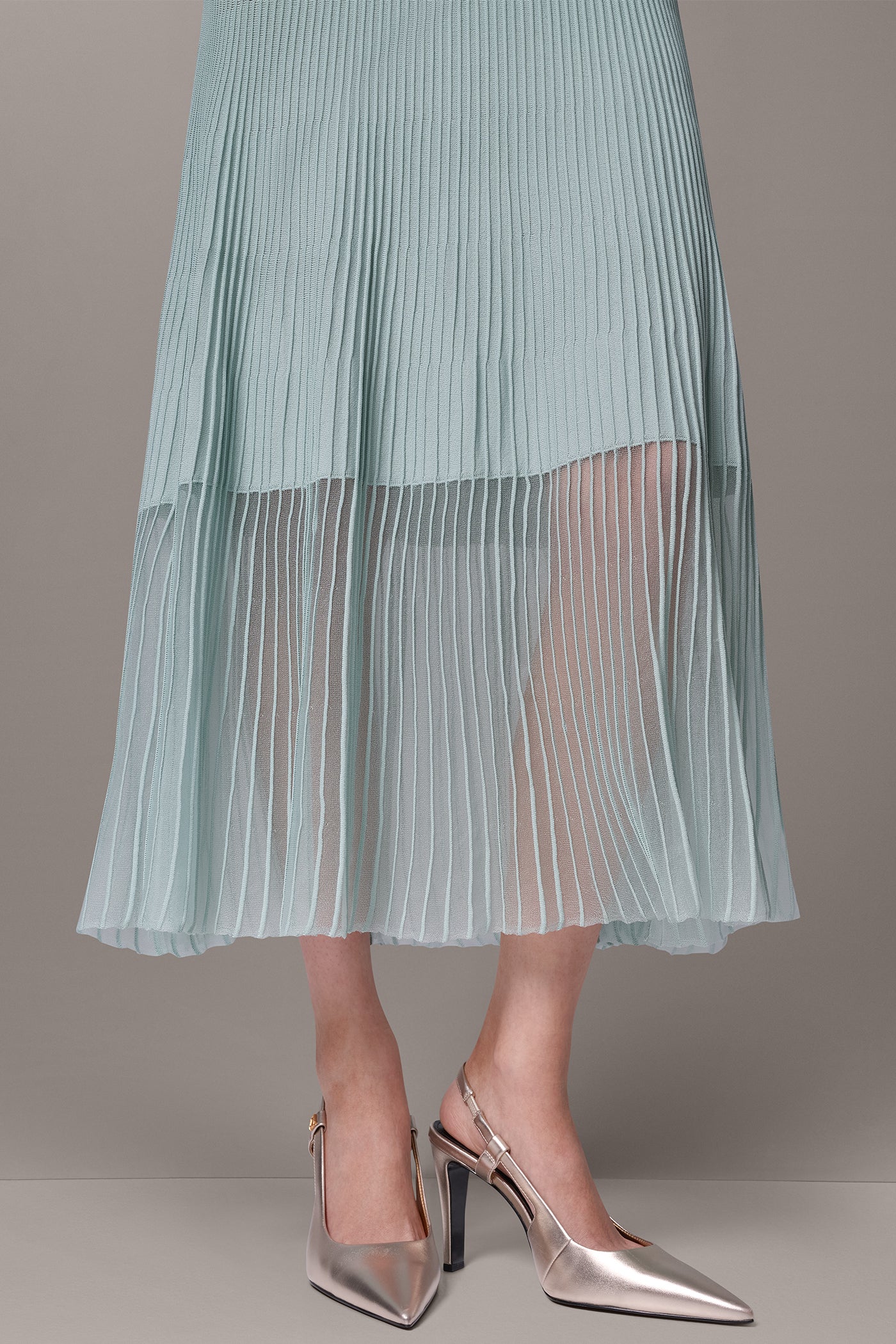 ILLUSION NECK MIDI DRESS VIEW 5
