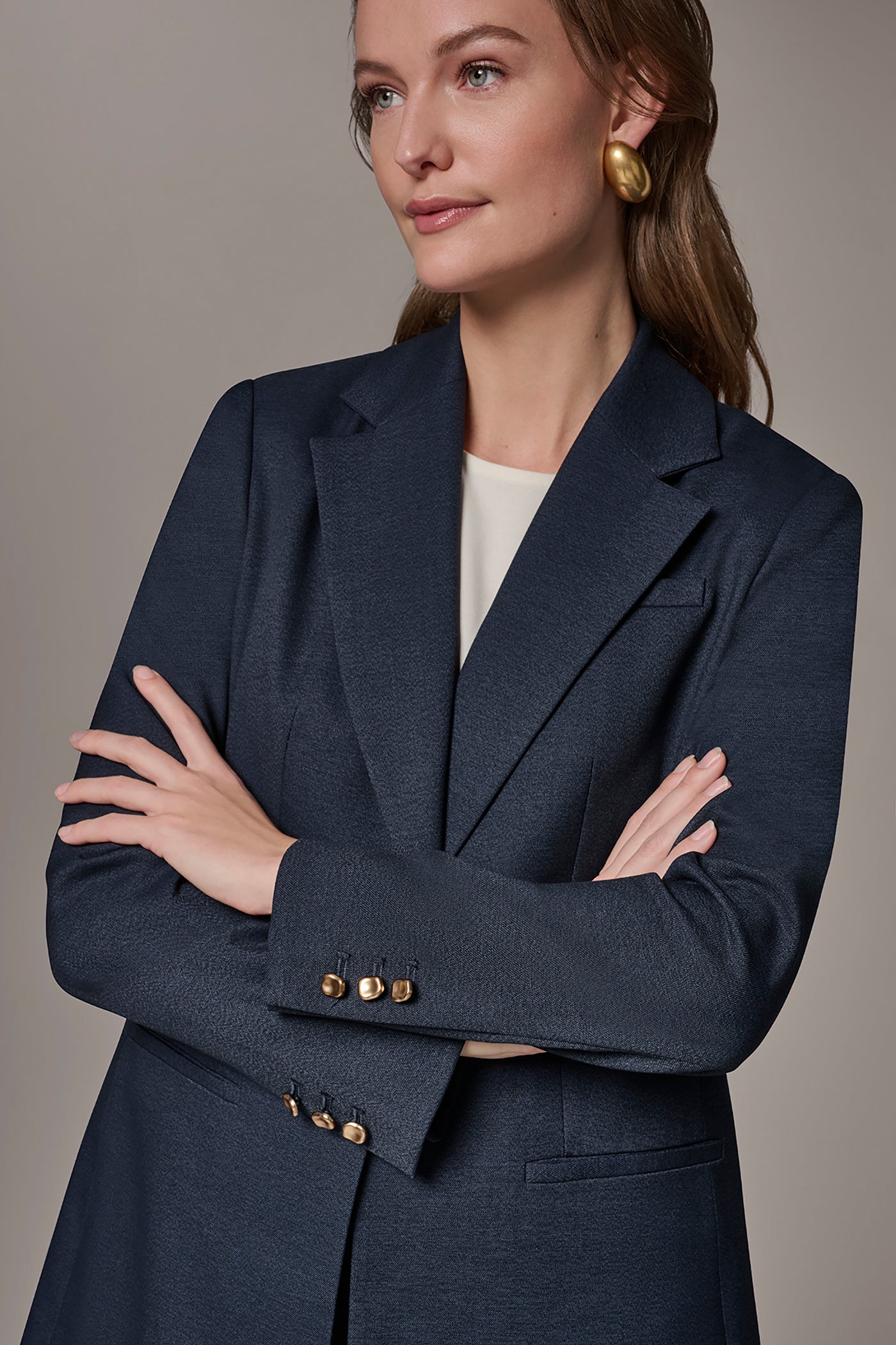 GOLD BAR LONGLINE BLAZER VIEW 6 | Blazers & Vests