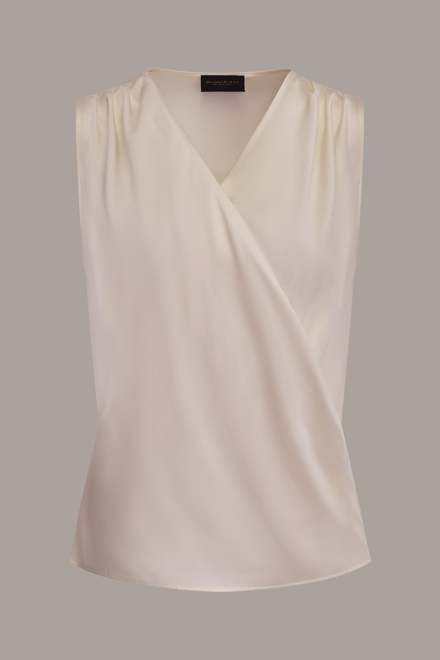 STRETCH-SILK WRAP-EFFECT BLOUSE VIEW 6 | Tops