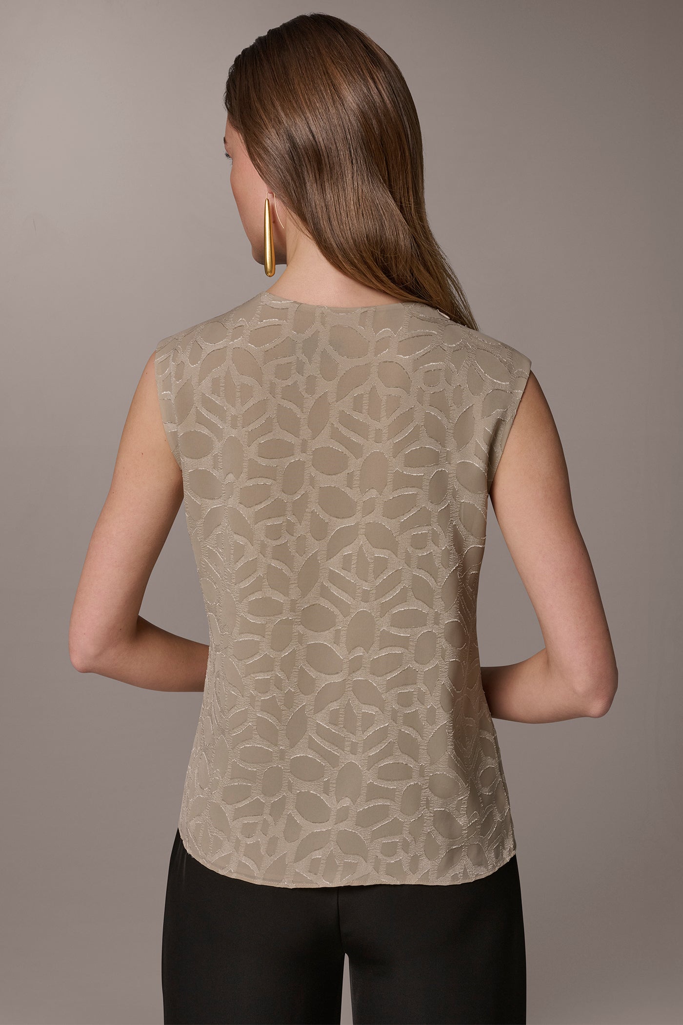 JACQUARD HIGH MOCK NECK BLOUSE | View 2 | New clothing