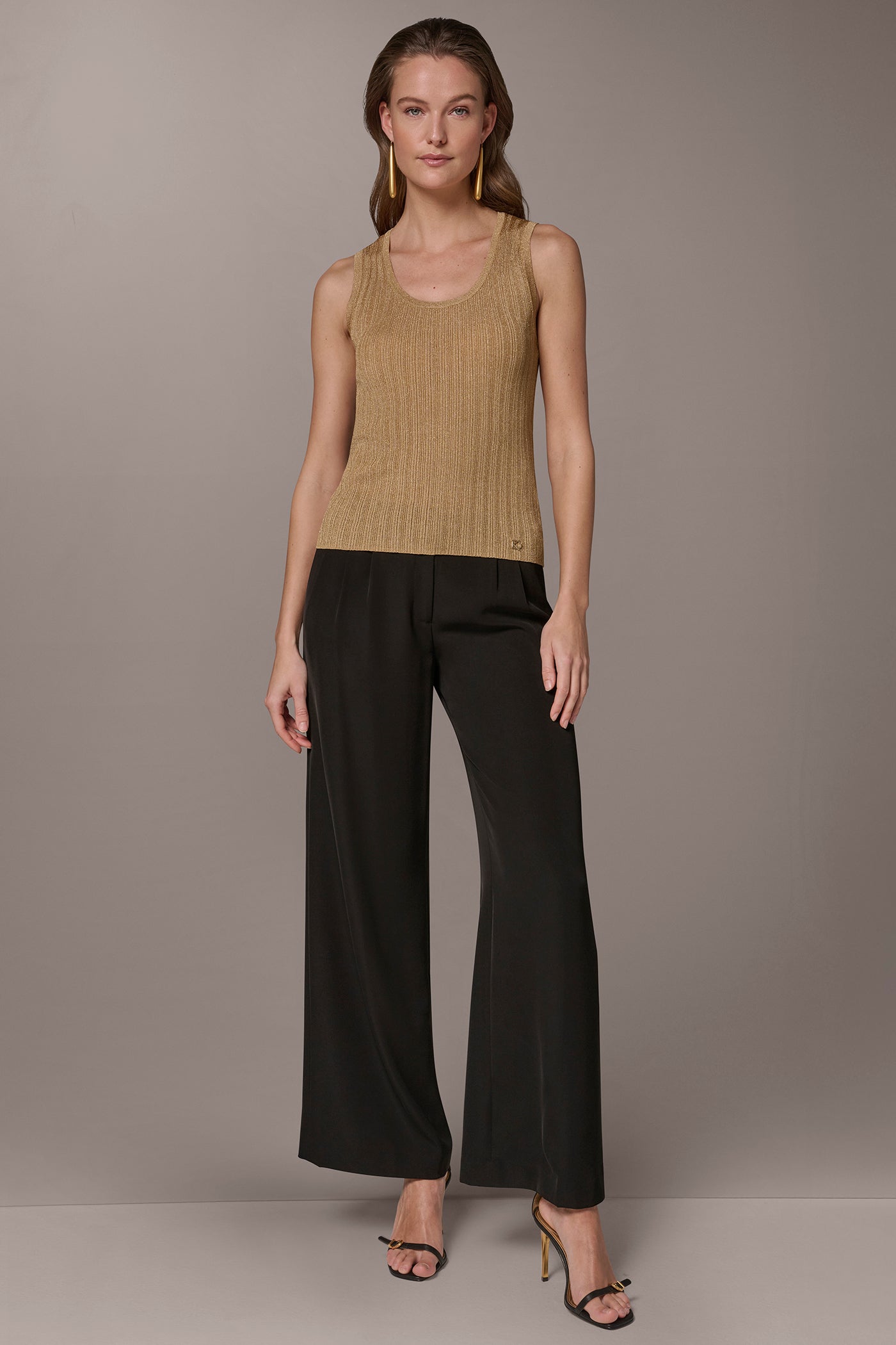 METALLIC SWEATER TANK VIEW 4 | Suits and Separates