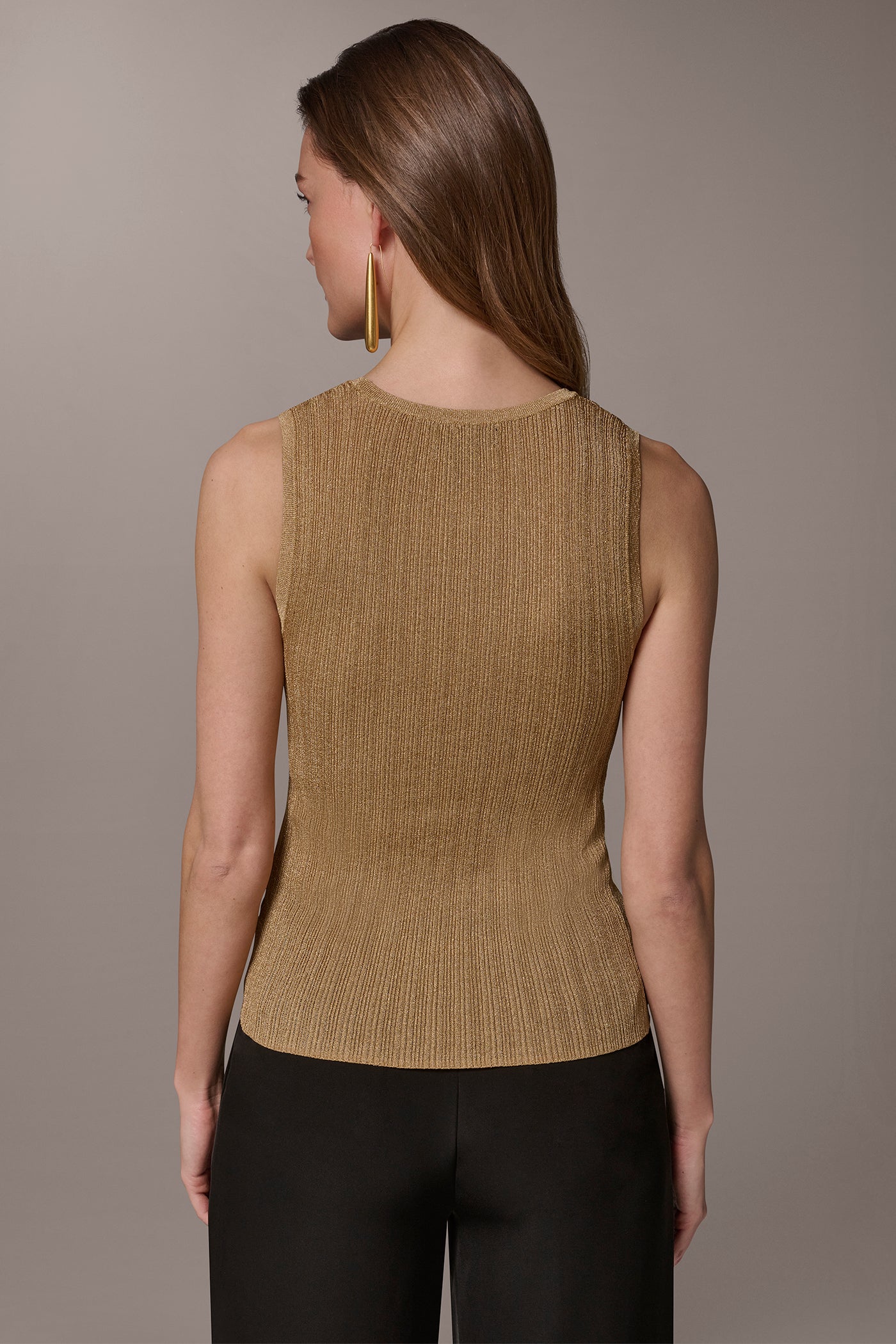 METALLIC SWEATER TANK | View 2 | Fall Collection