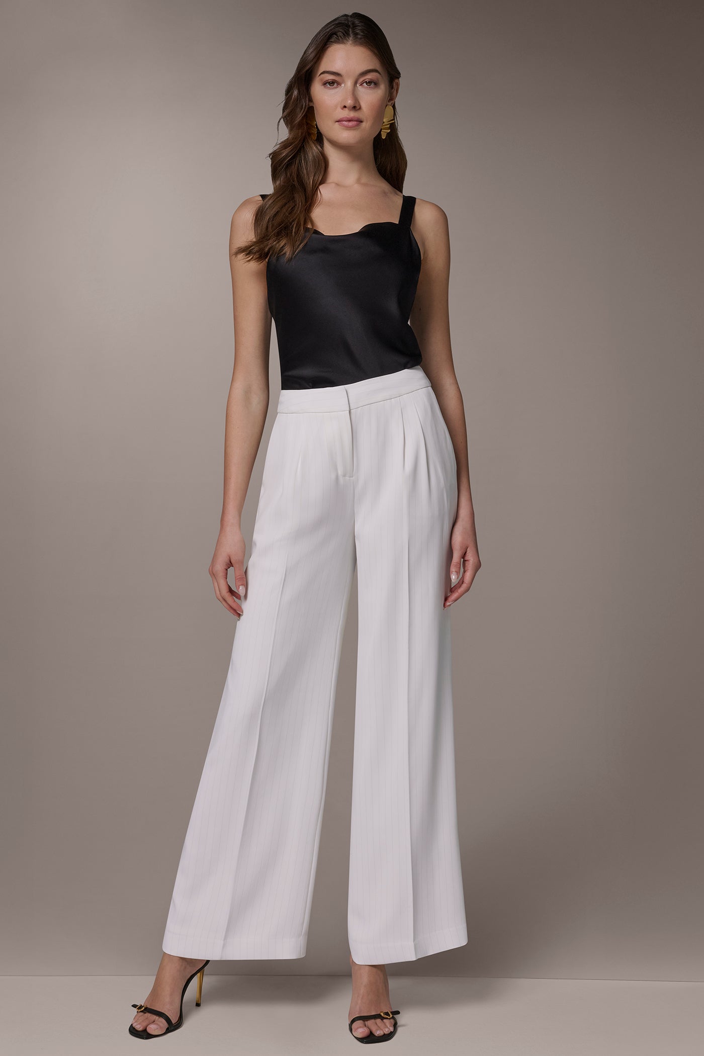 MID-RISE PINSTRIPE WIDE-LEG SUIT PANT VIEW 5 | New clothing