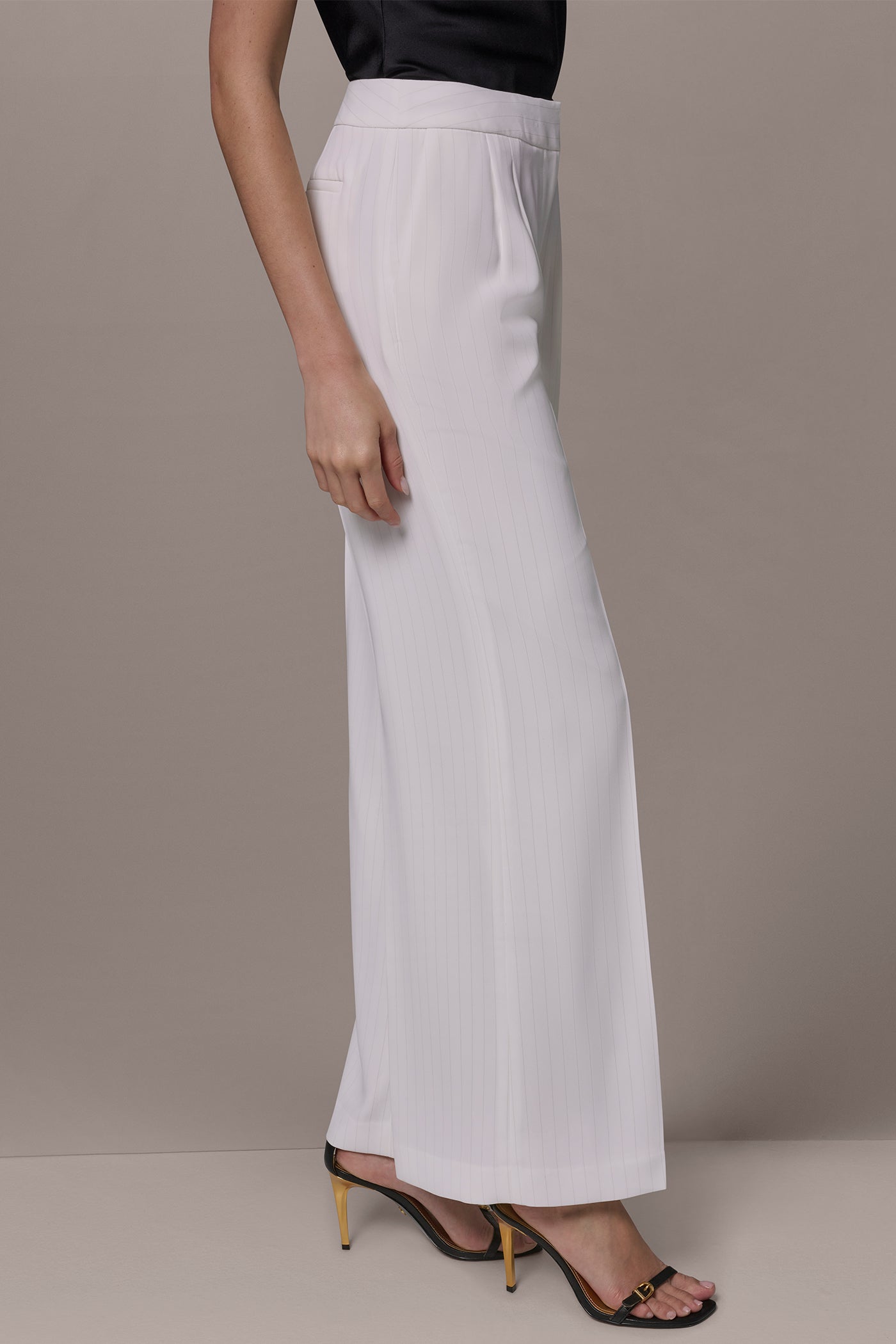 MID-RISE PINSTRIPE WIDE-LEG SUIT PANT VIEW 3 | New clothing